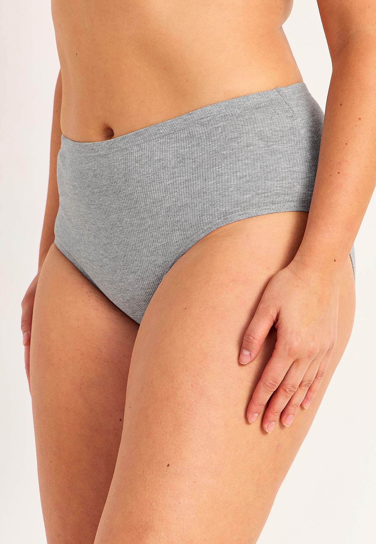 Ribbet dametruser i bomull Lisa 6-pack