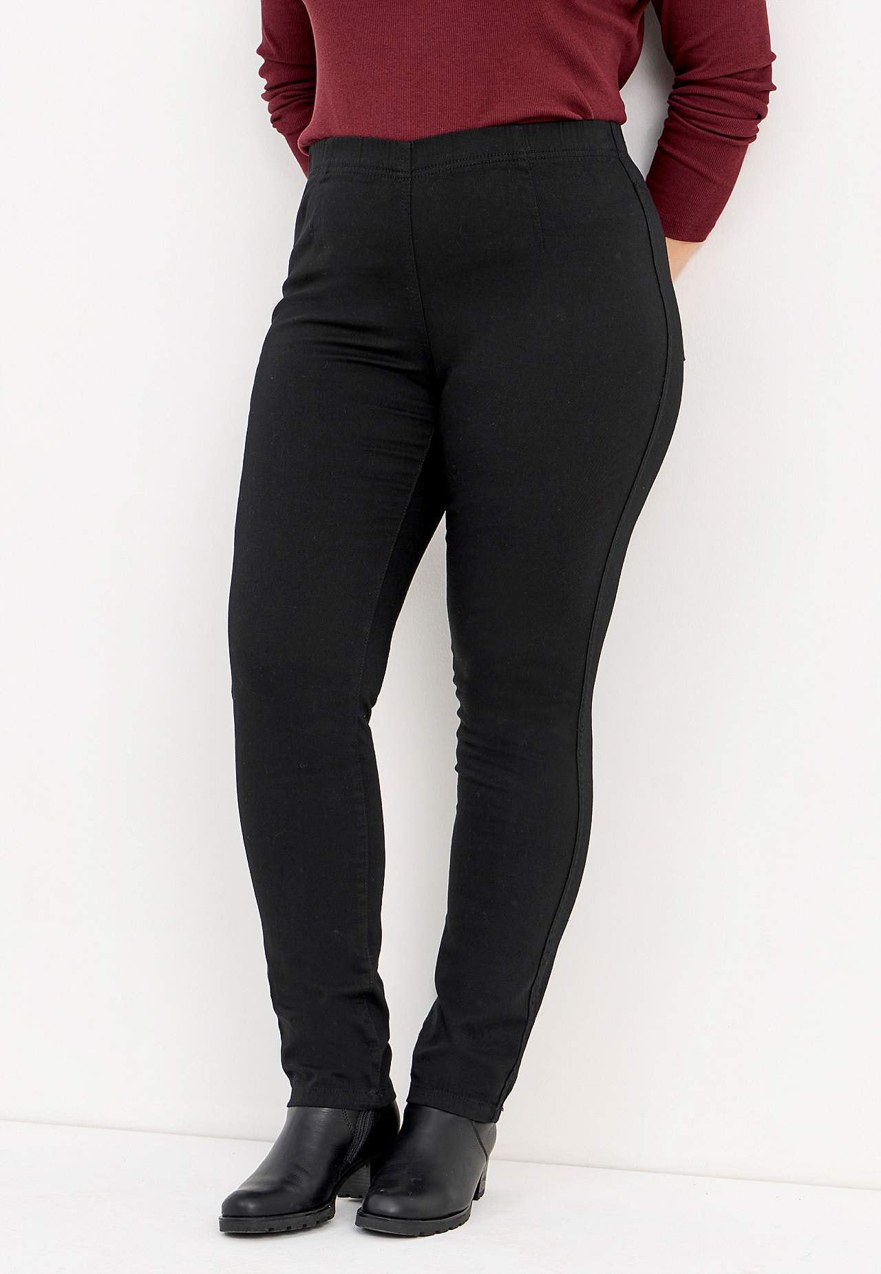 Jeggings med smale bein