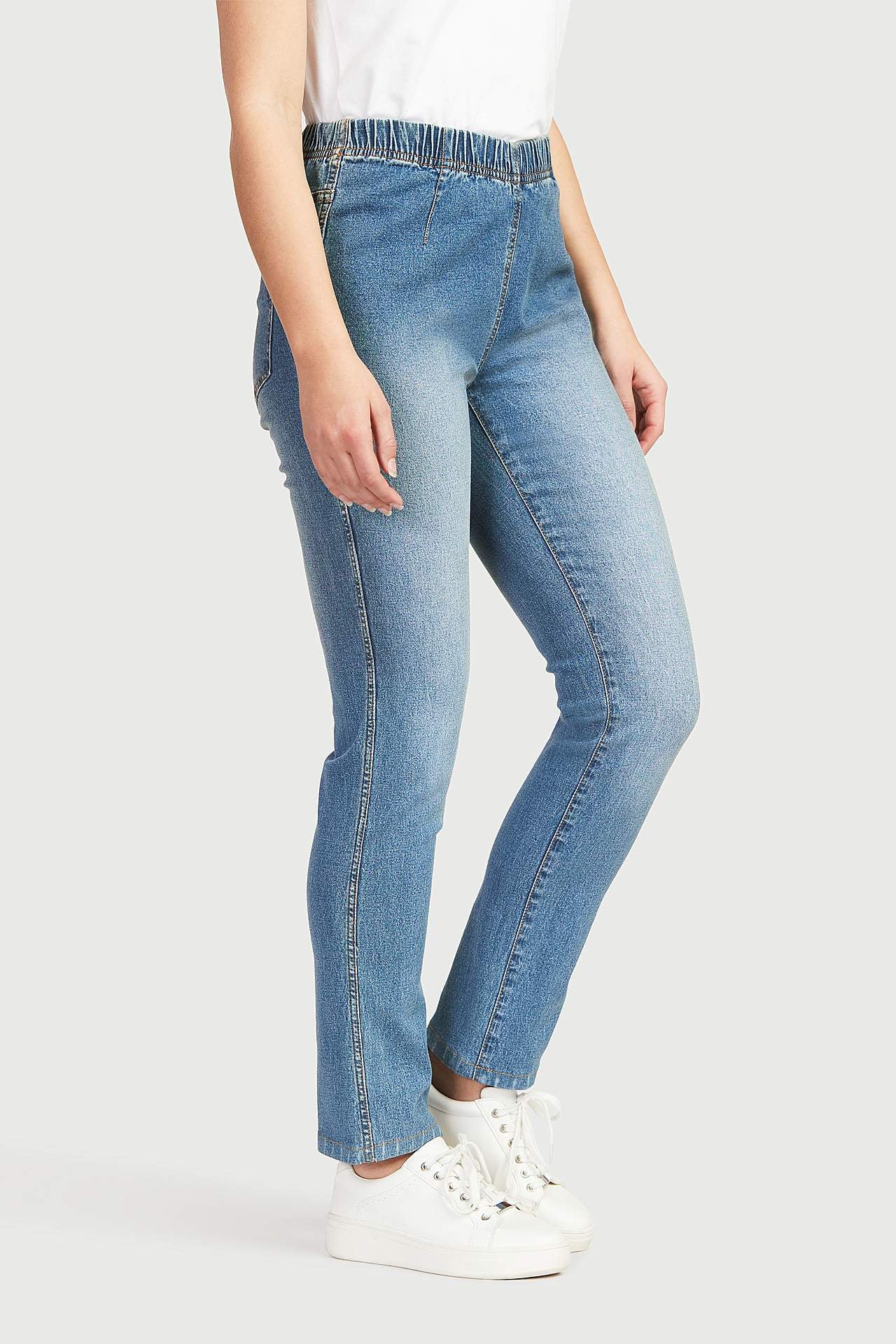 Jeggings med smale bein