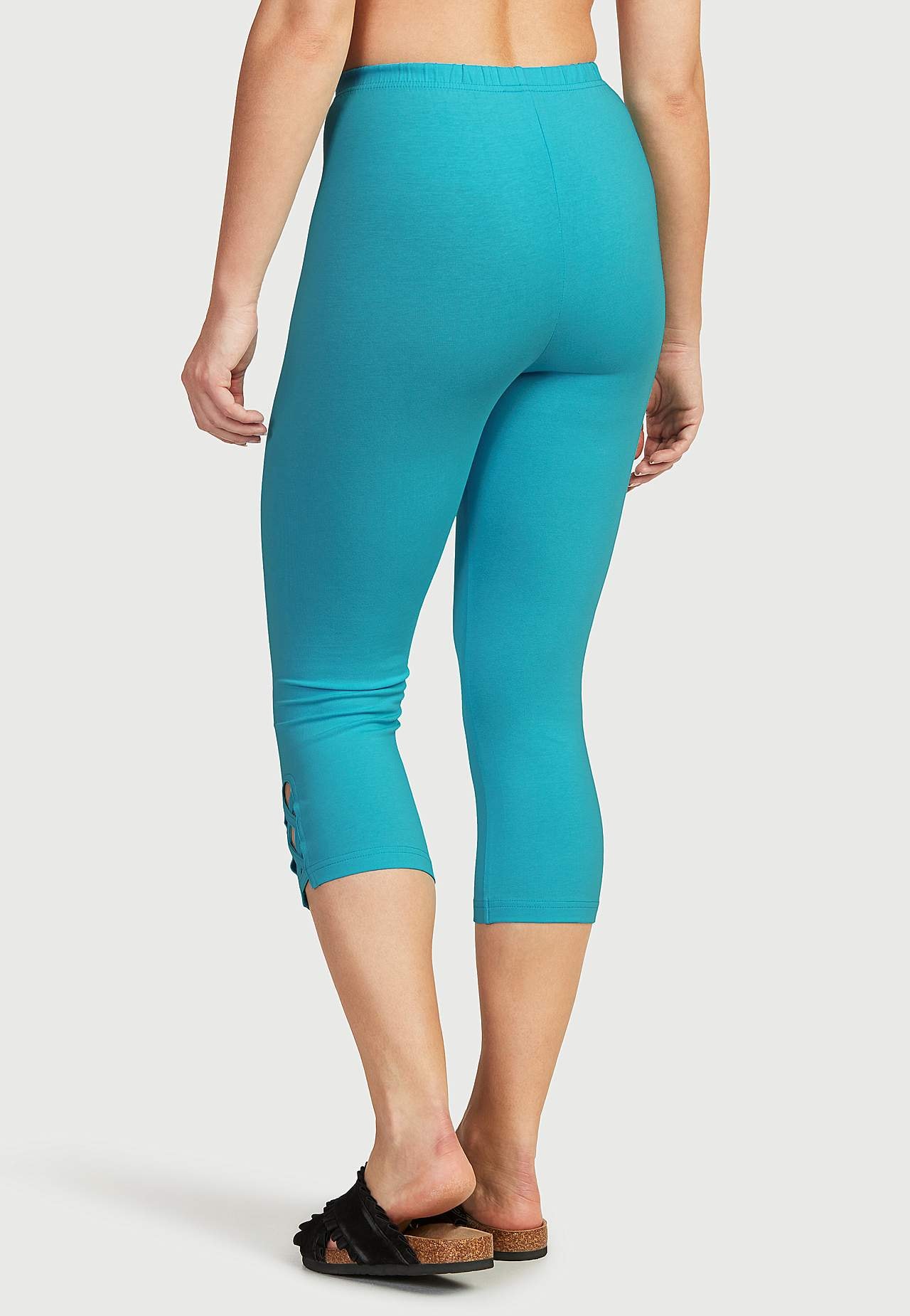 Caprileggings med fine detaljer 2-pack