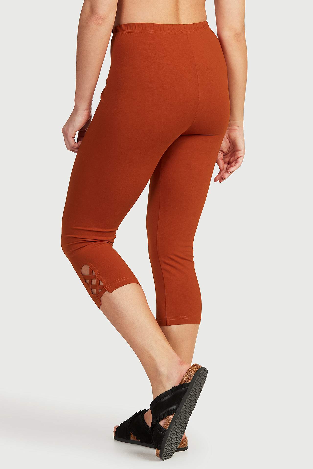 Caprileggings med fine detaljer 2-pack