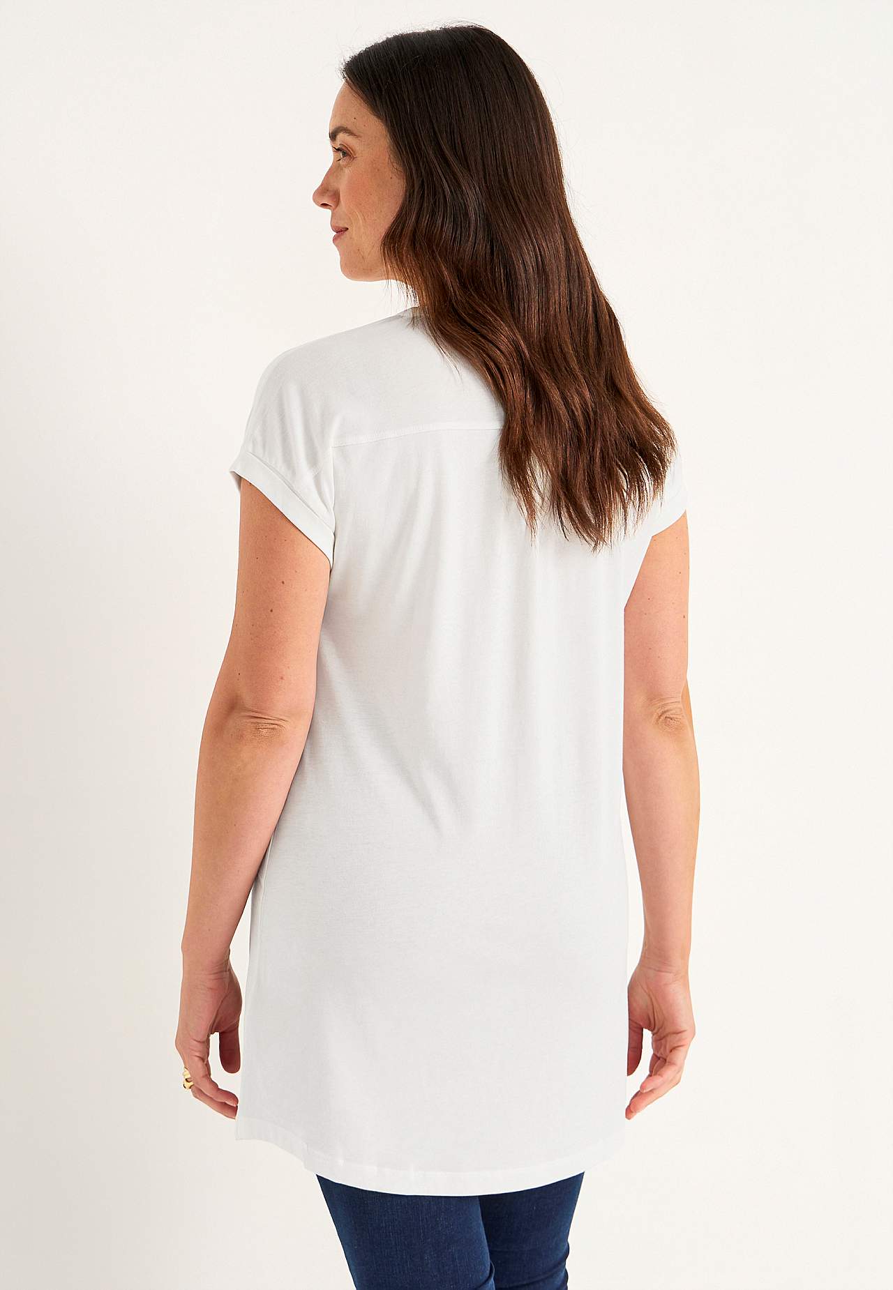 Jerseytunika med metalliske knapper
