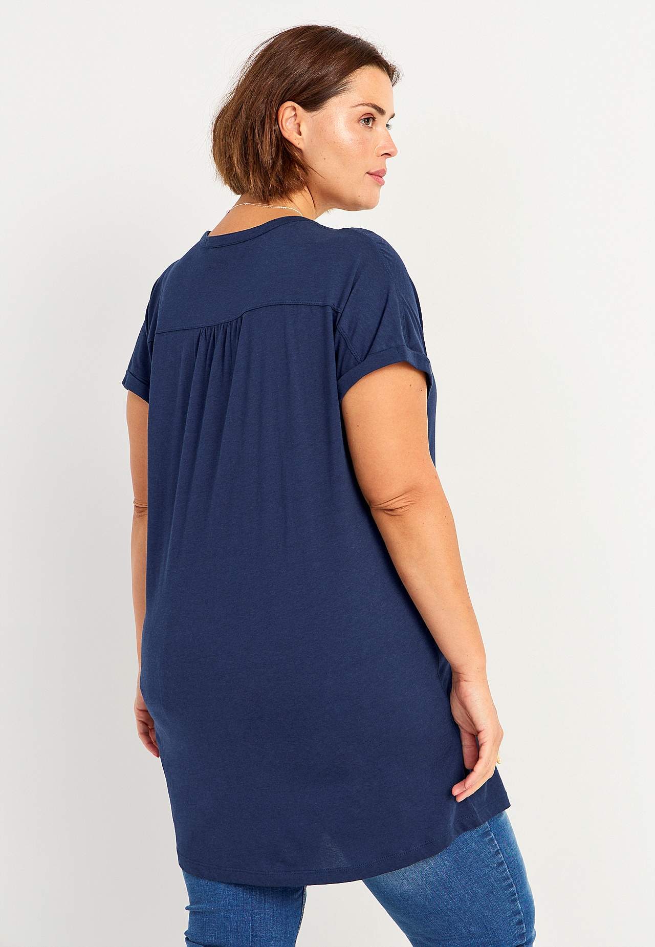 Jerseytunika med metalliske knapper