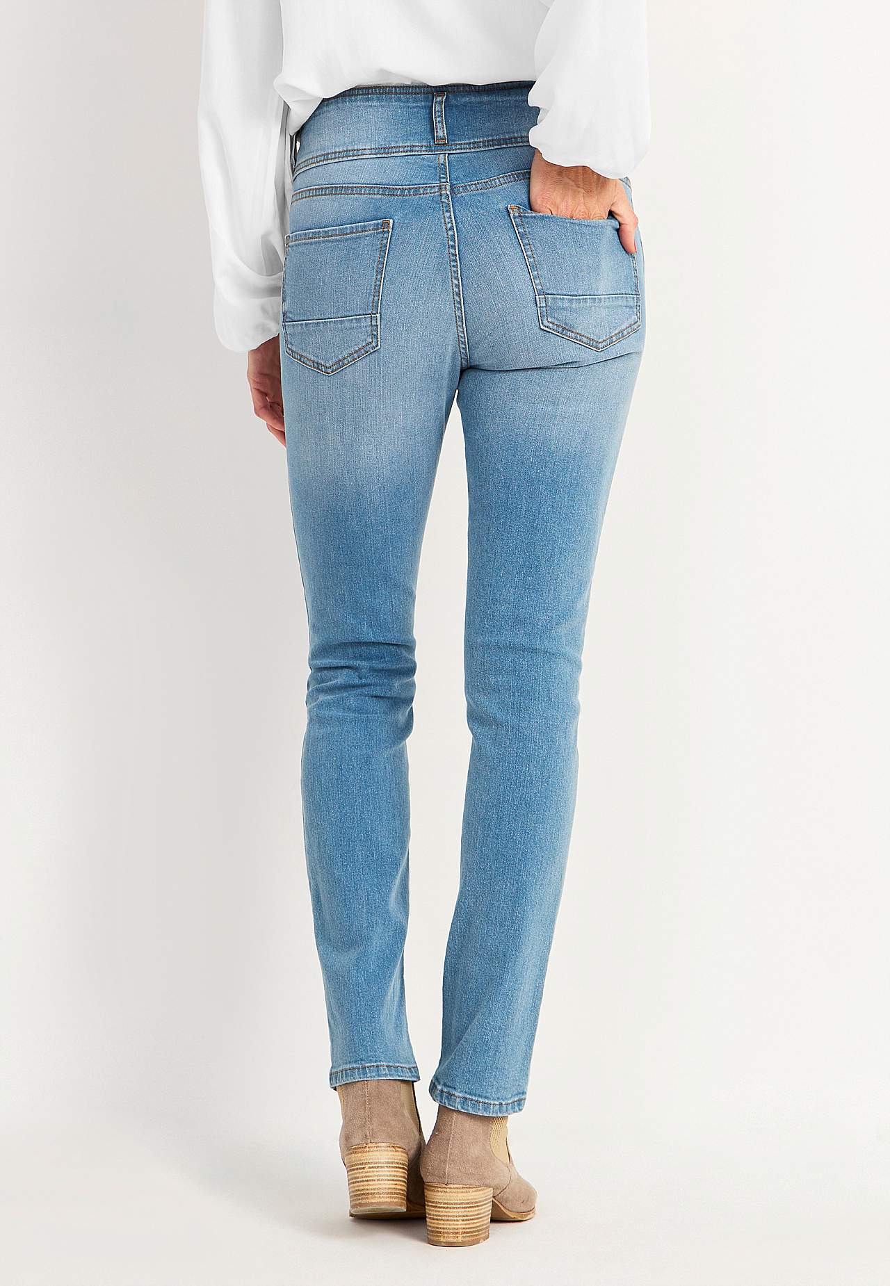 Rette jeans med høy midje