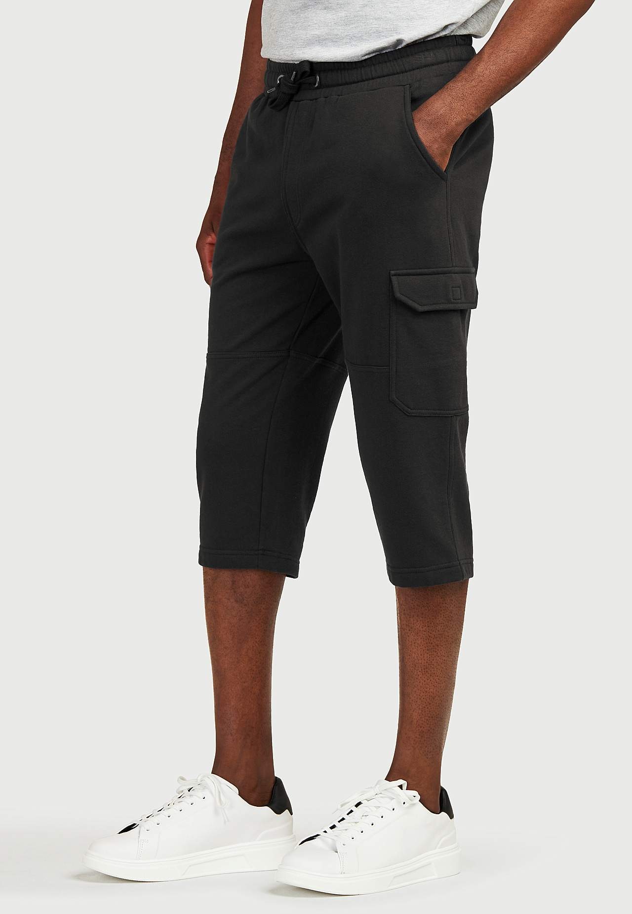 Lang sweatshirt-shorts med cargolommer Smarty