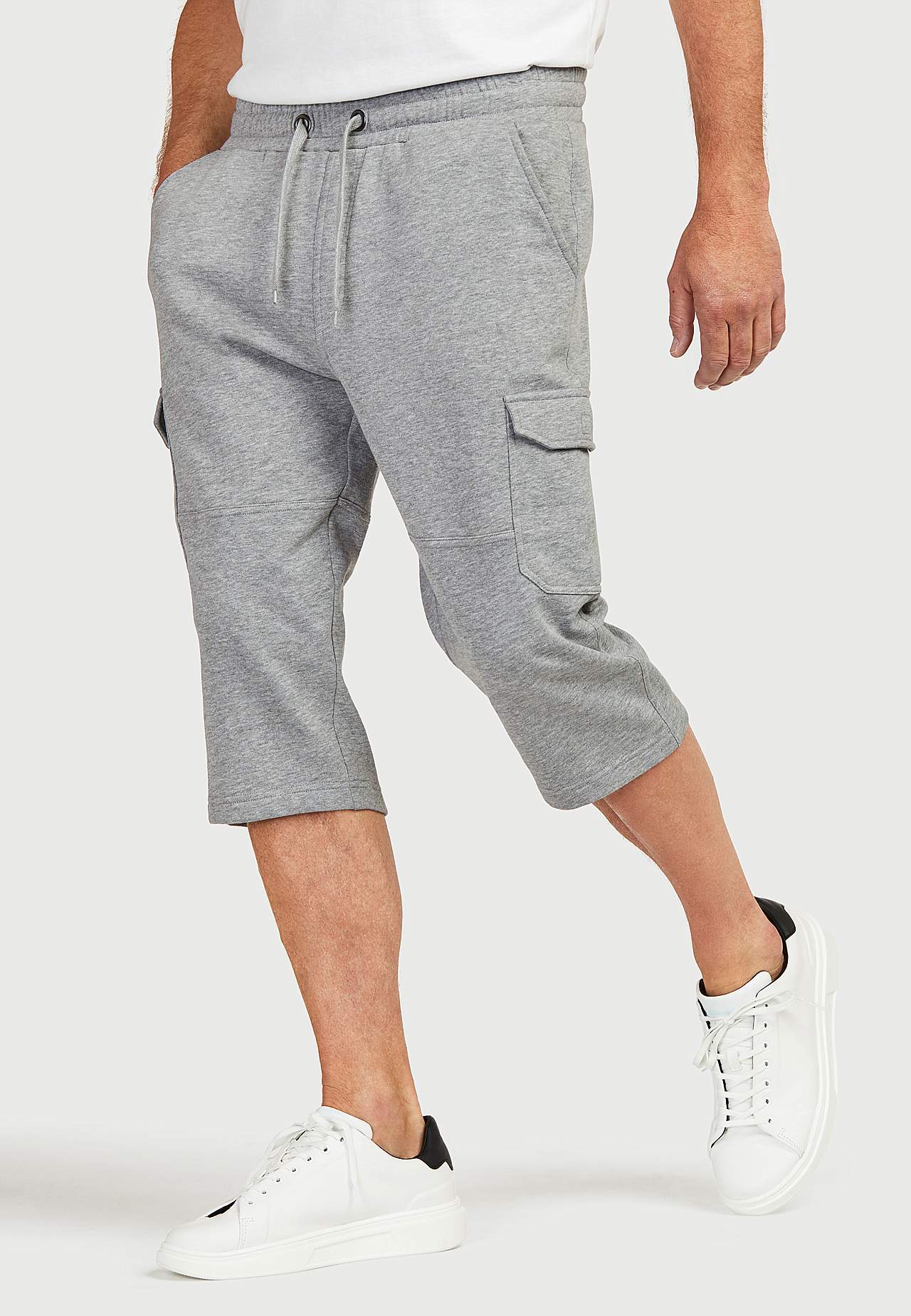 Lang sweatshirt-shorts med cargolommer Smarty
