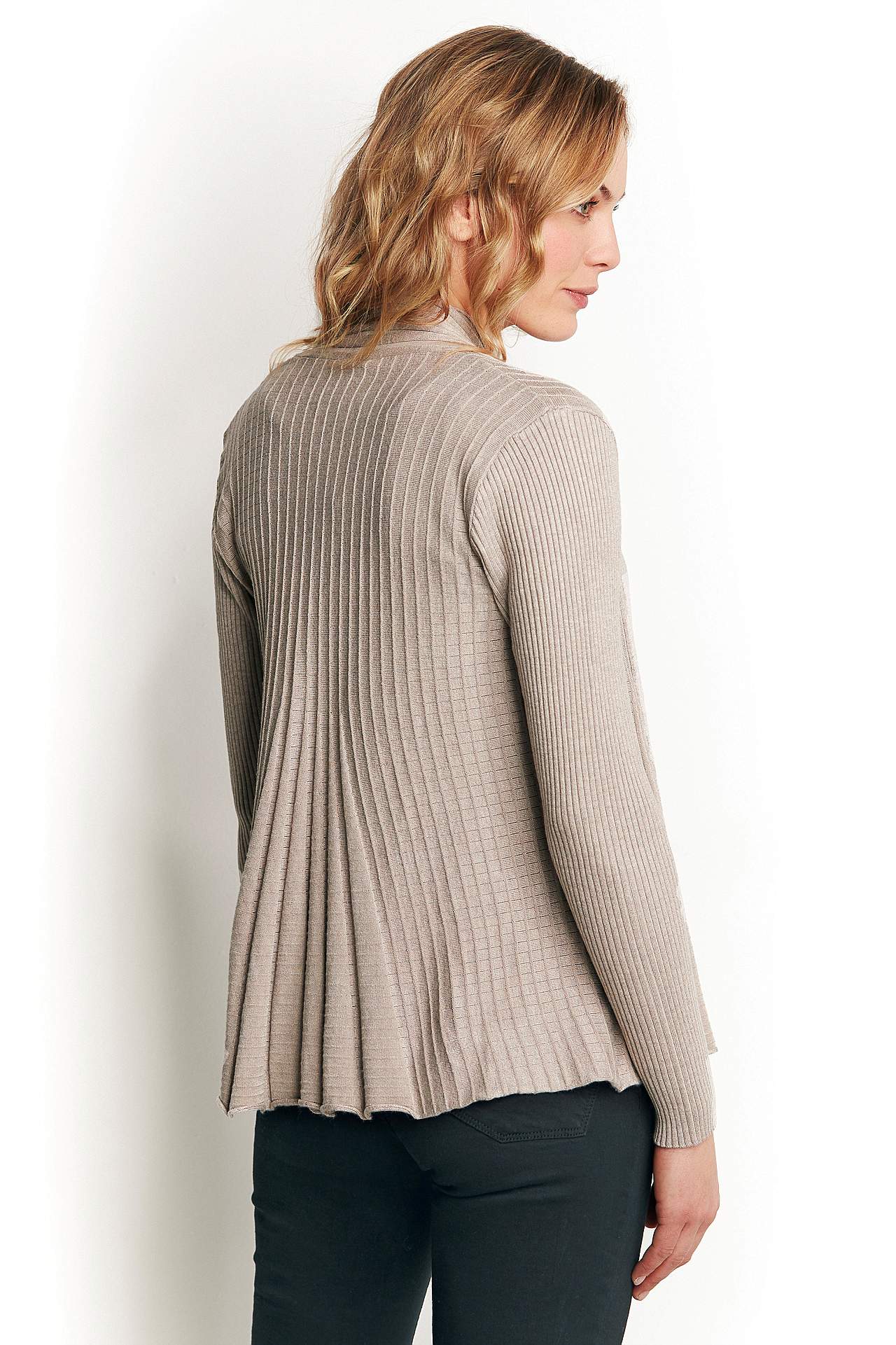 Ribbet, åpen cardigan Claudisse