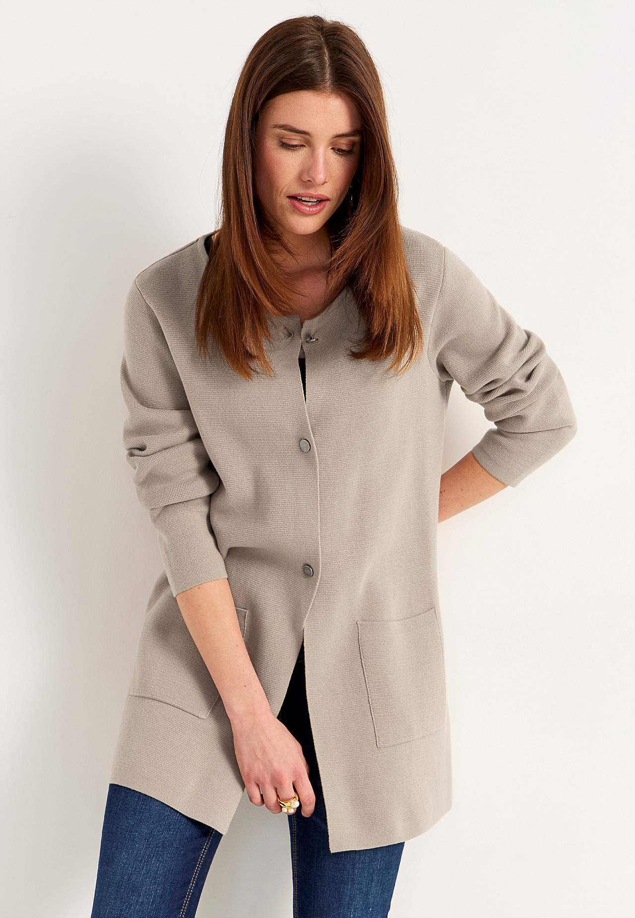 Cardigan i bomull
