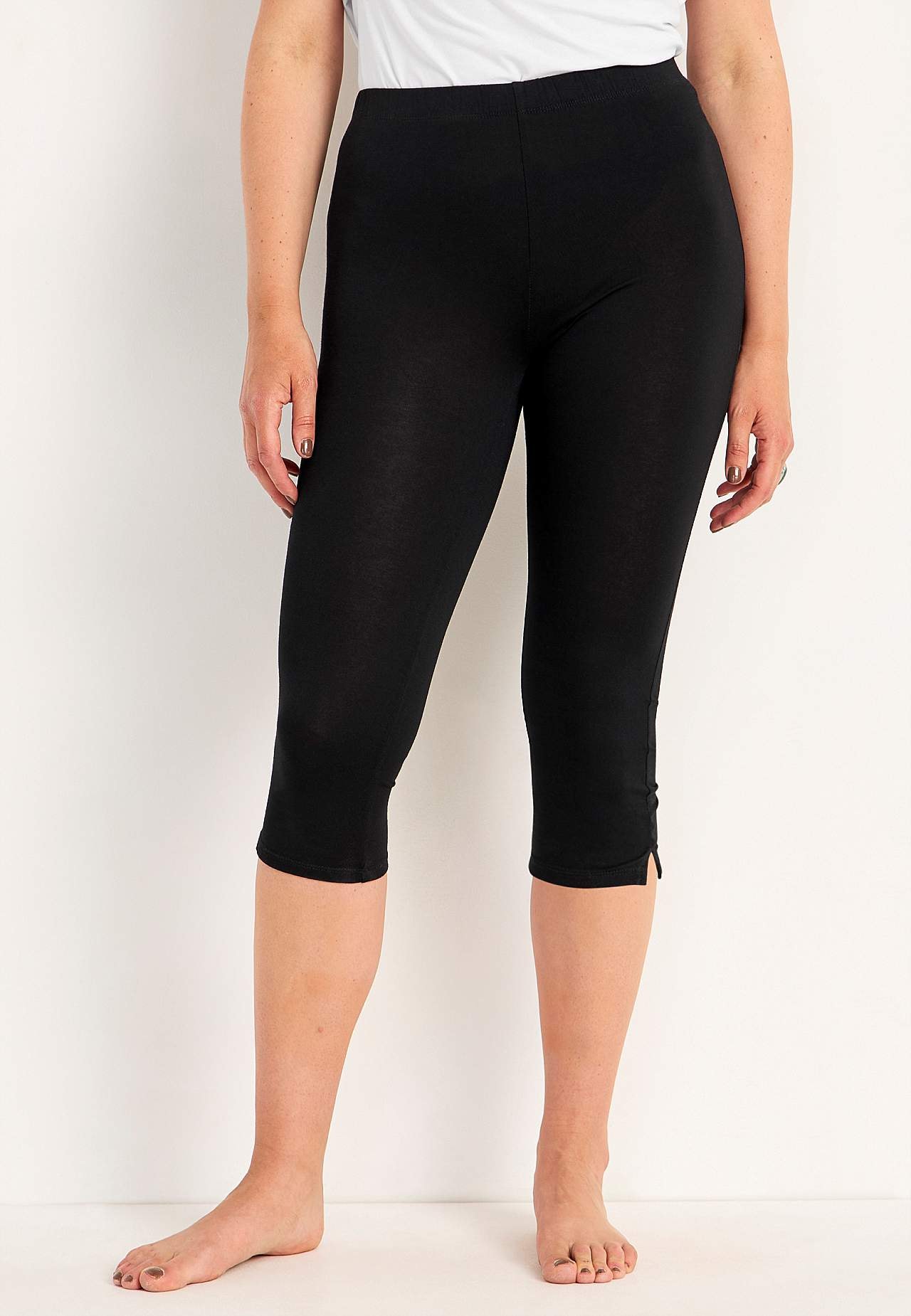Caprileggings med sidesplitter