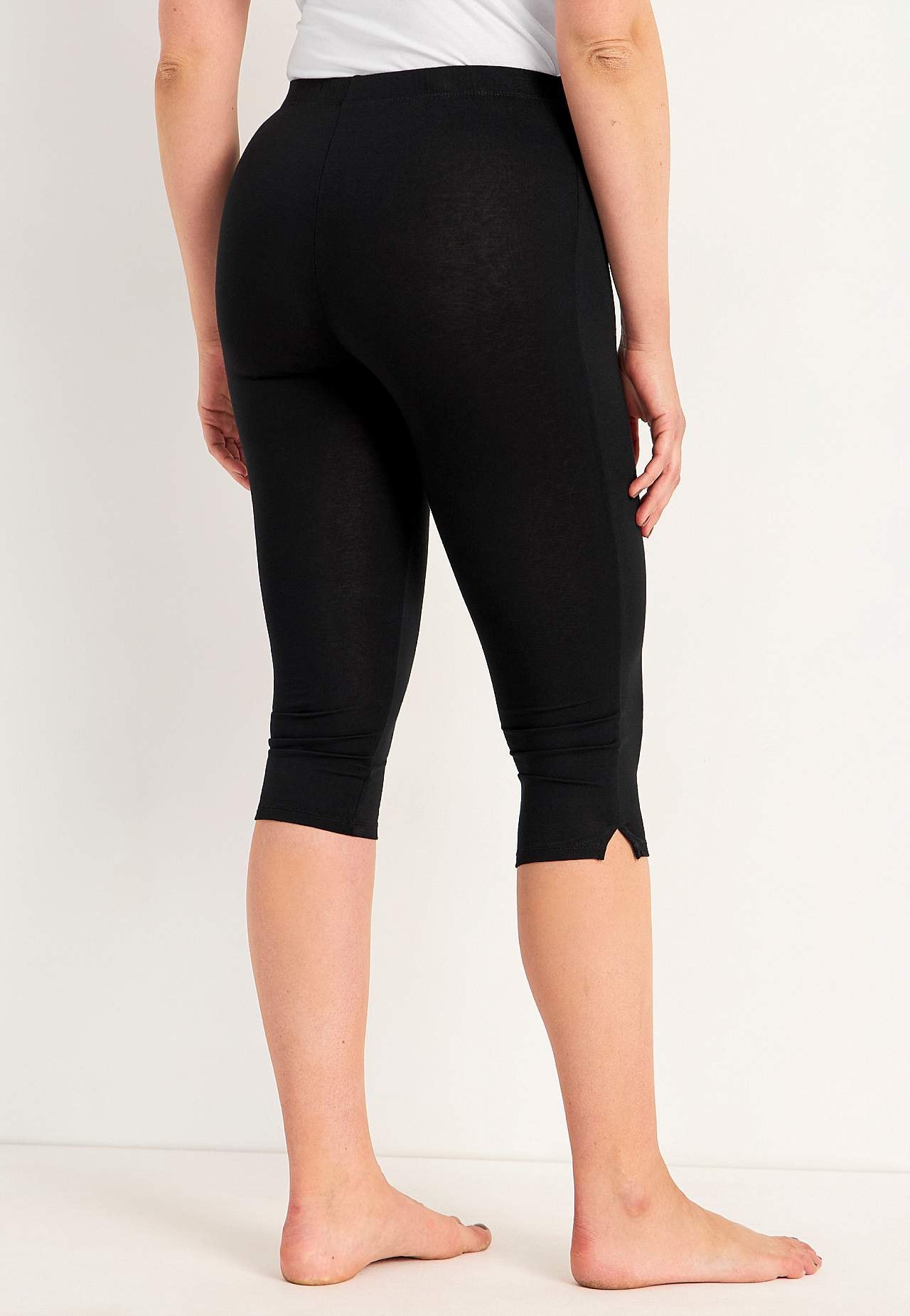 Caprileggings med sidesplitter