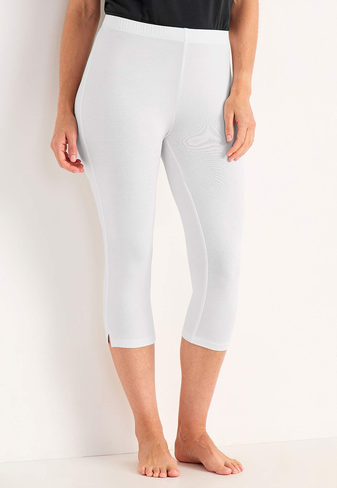 Caprileggings med sidesplitter