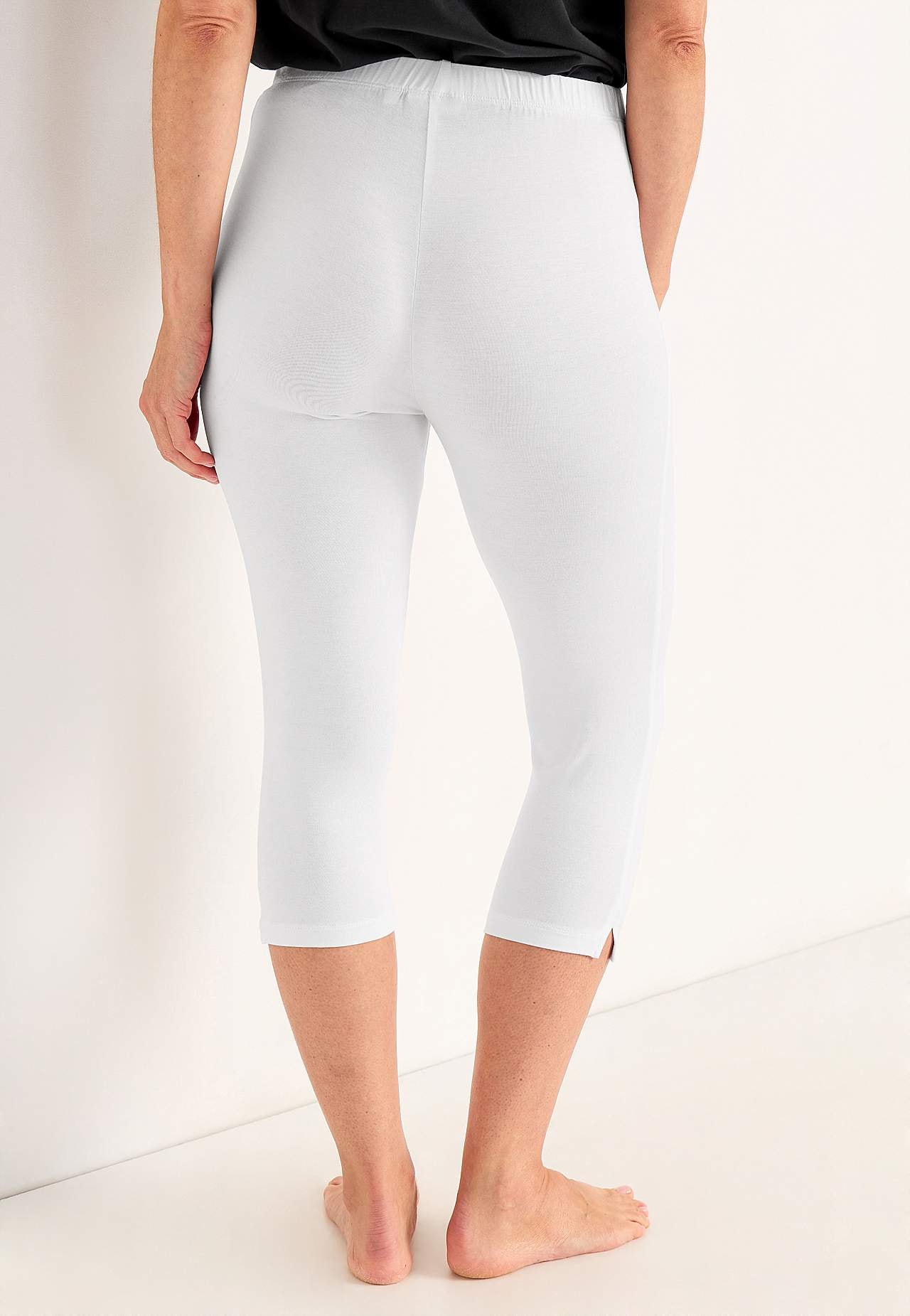 Caprileggings med sidesplitter