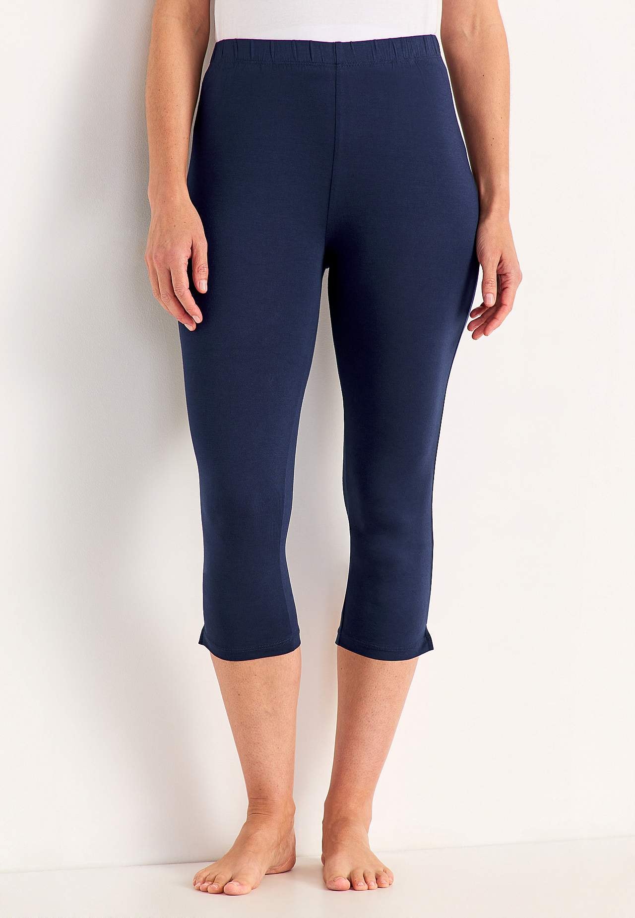 Caprileggings med sidesplitter
