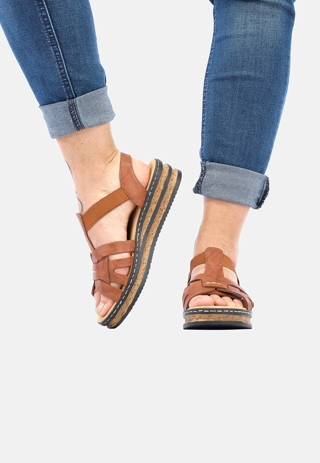 Sandaler med kilehæl