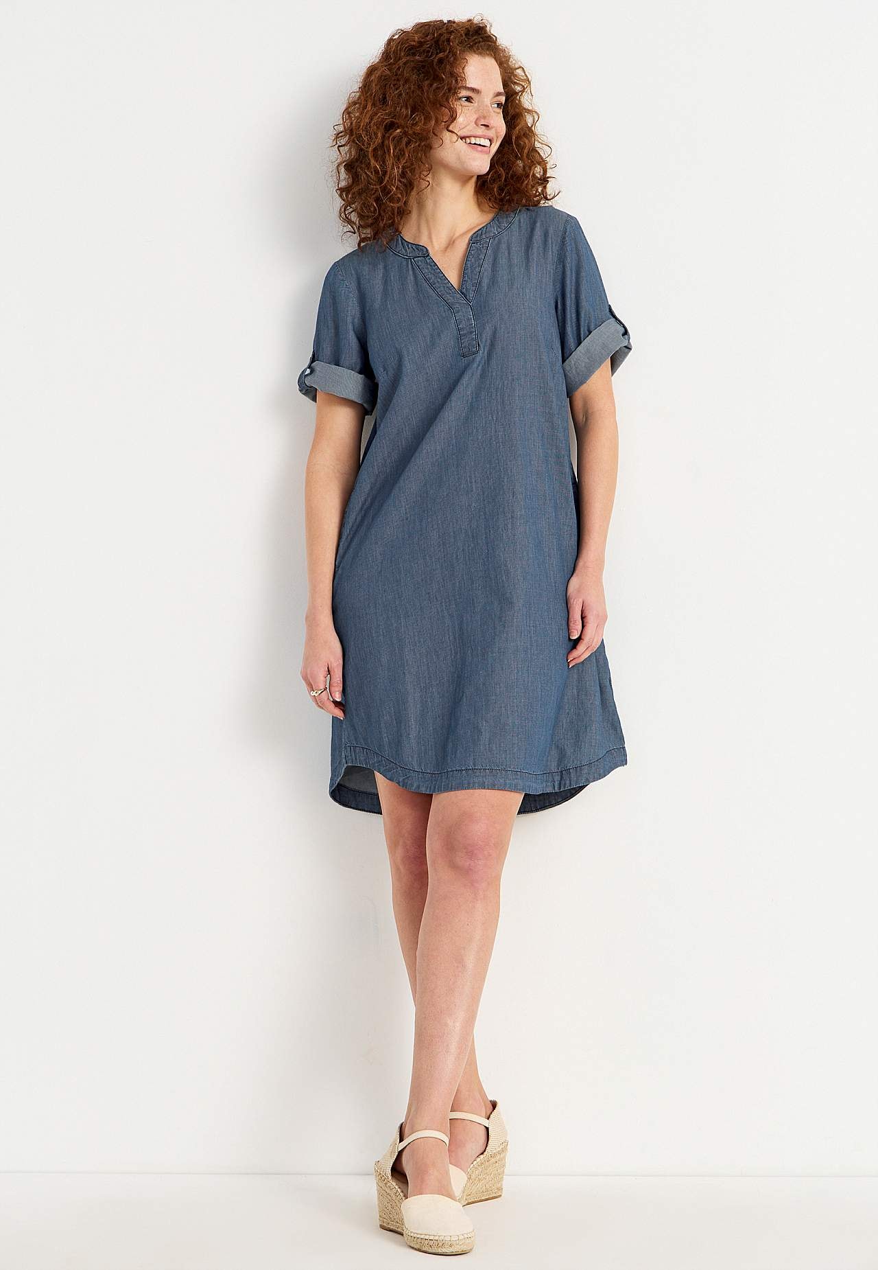 Denimkjole i mykvasket denim