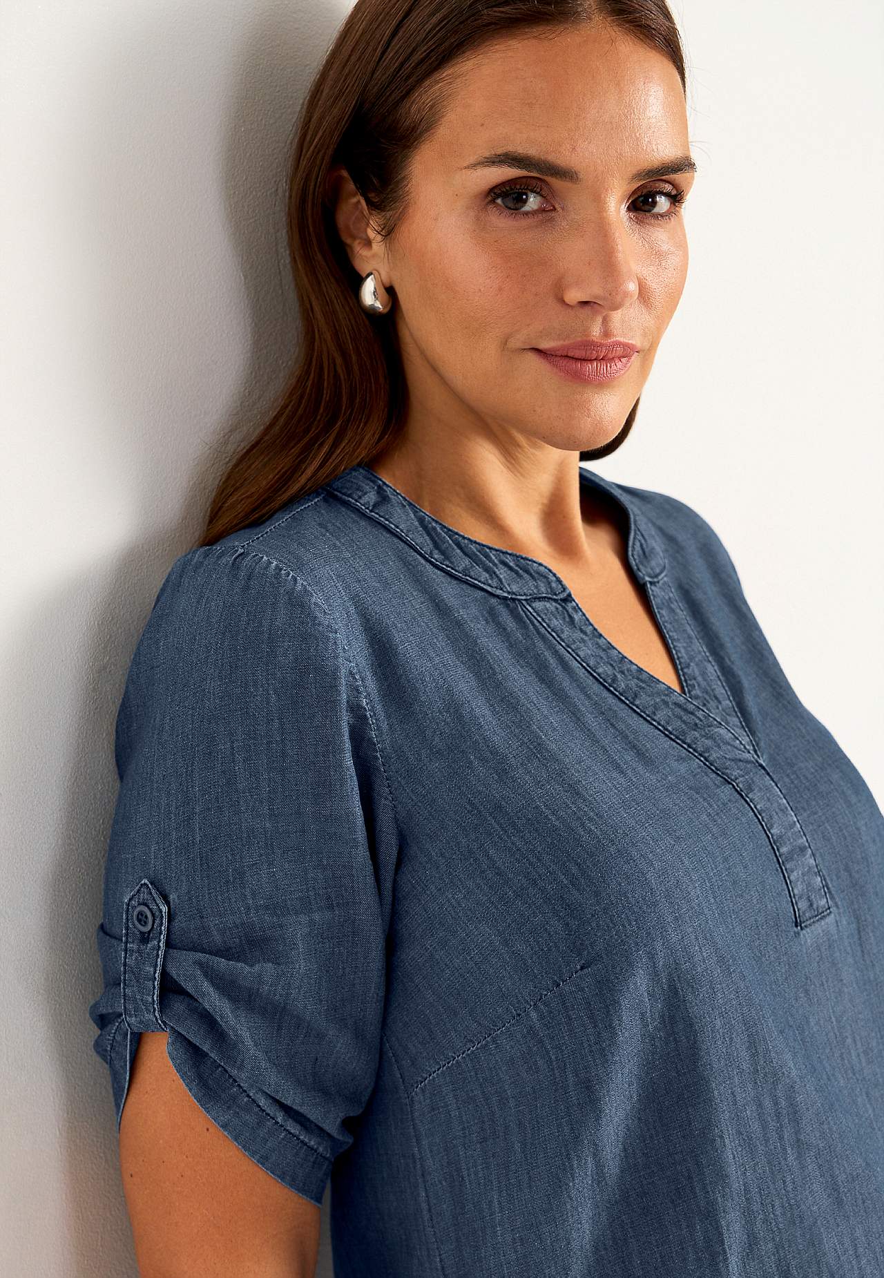 Denimkjole i mykvasket denim