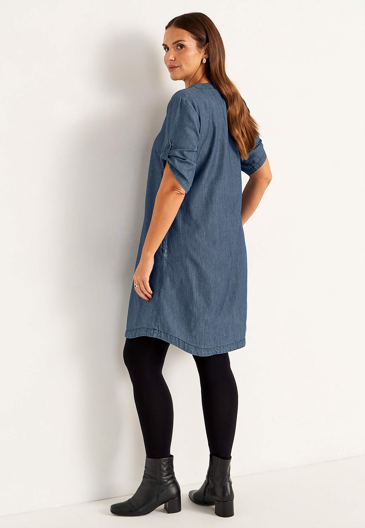 Denimkjole i mykvasket denim