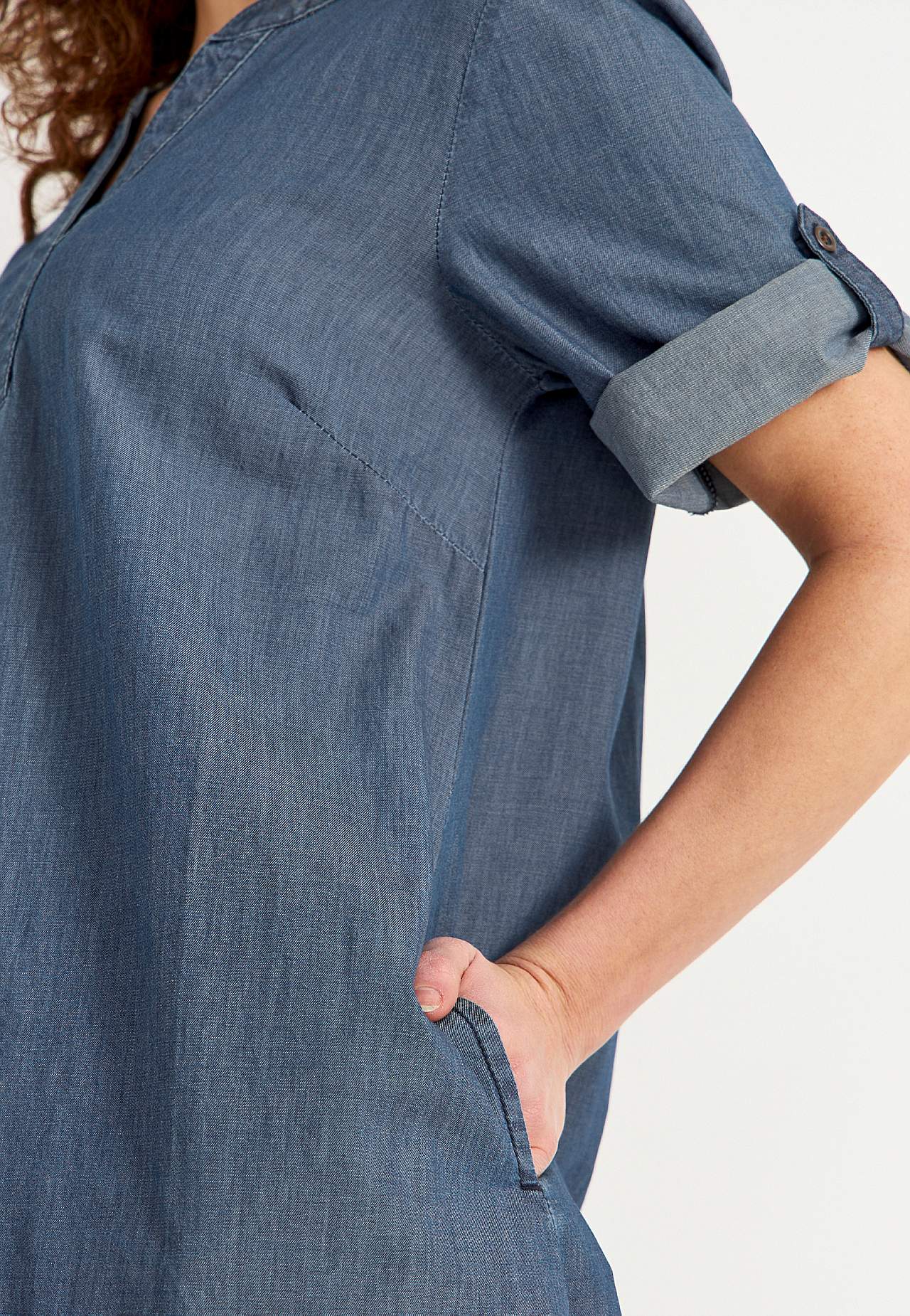 Denimkjole i mykvasket denim