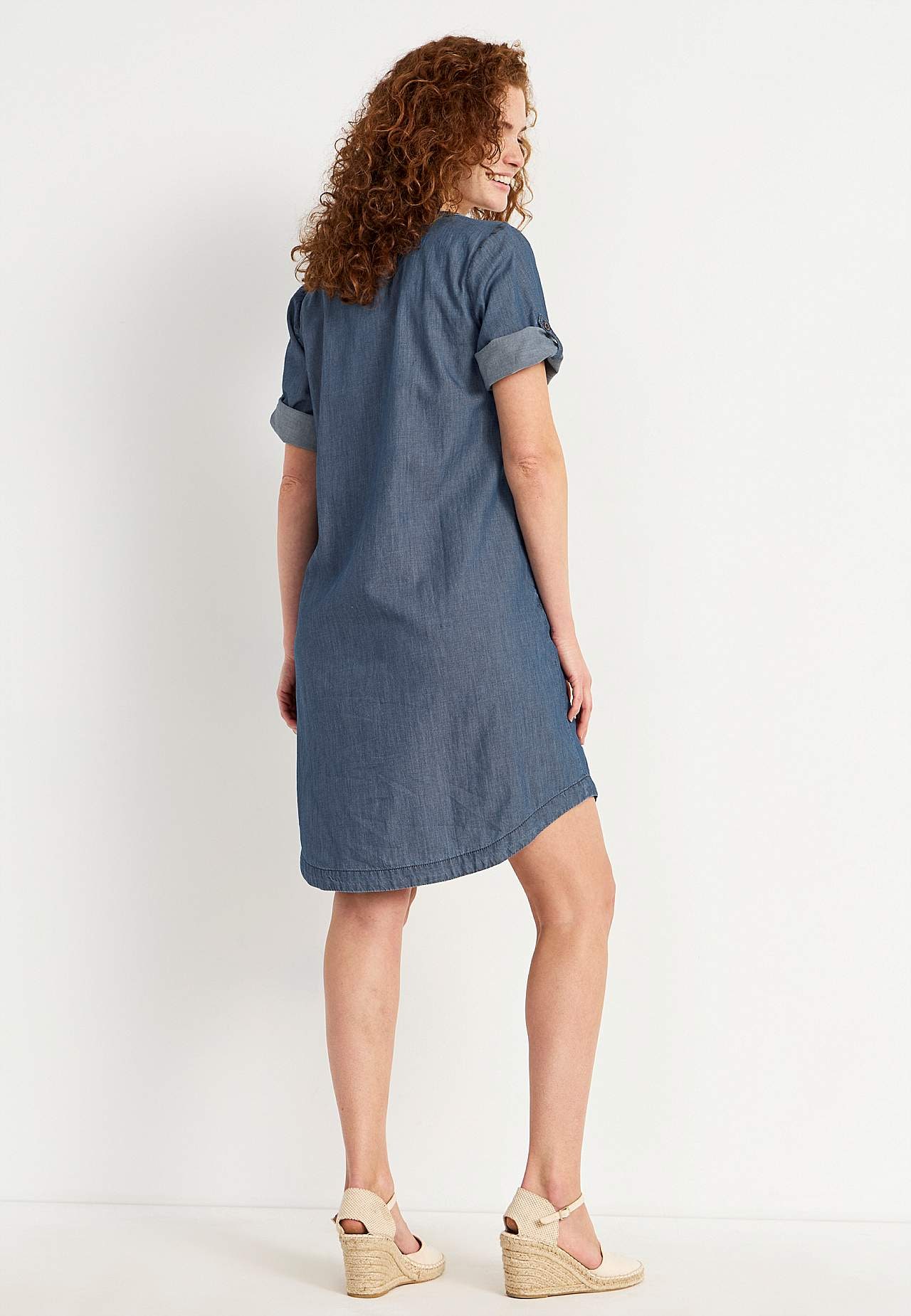 Denimkjole i mykvasket denim