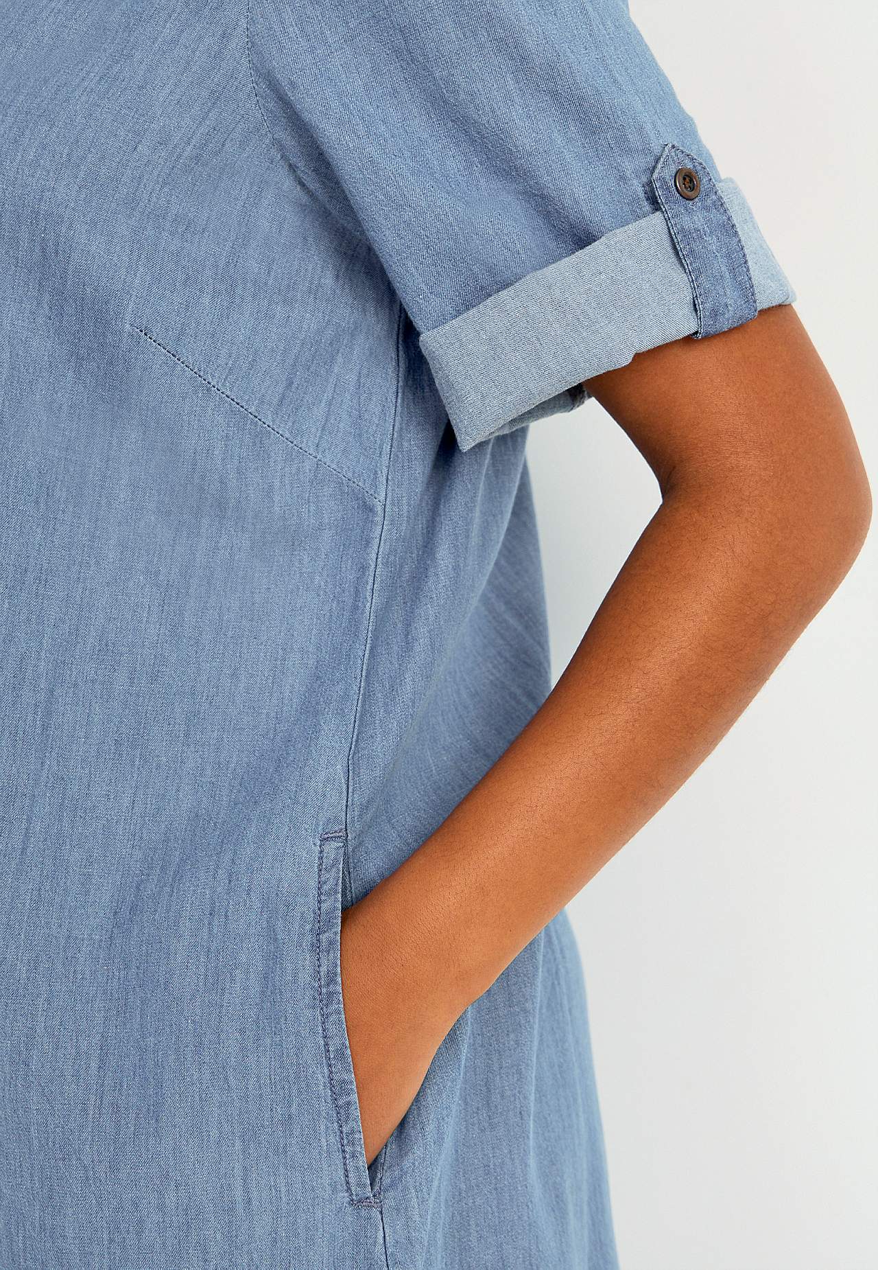 Denimkjole i mykvasket denim