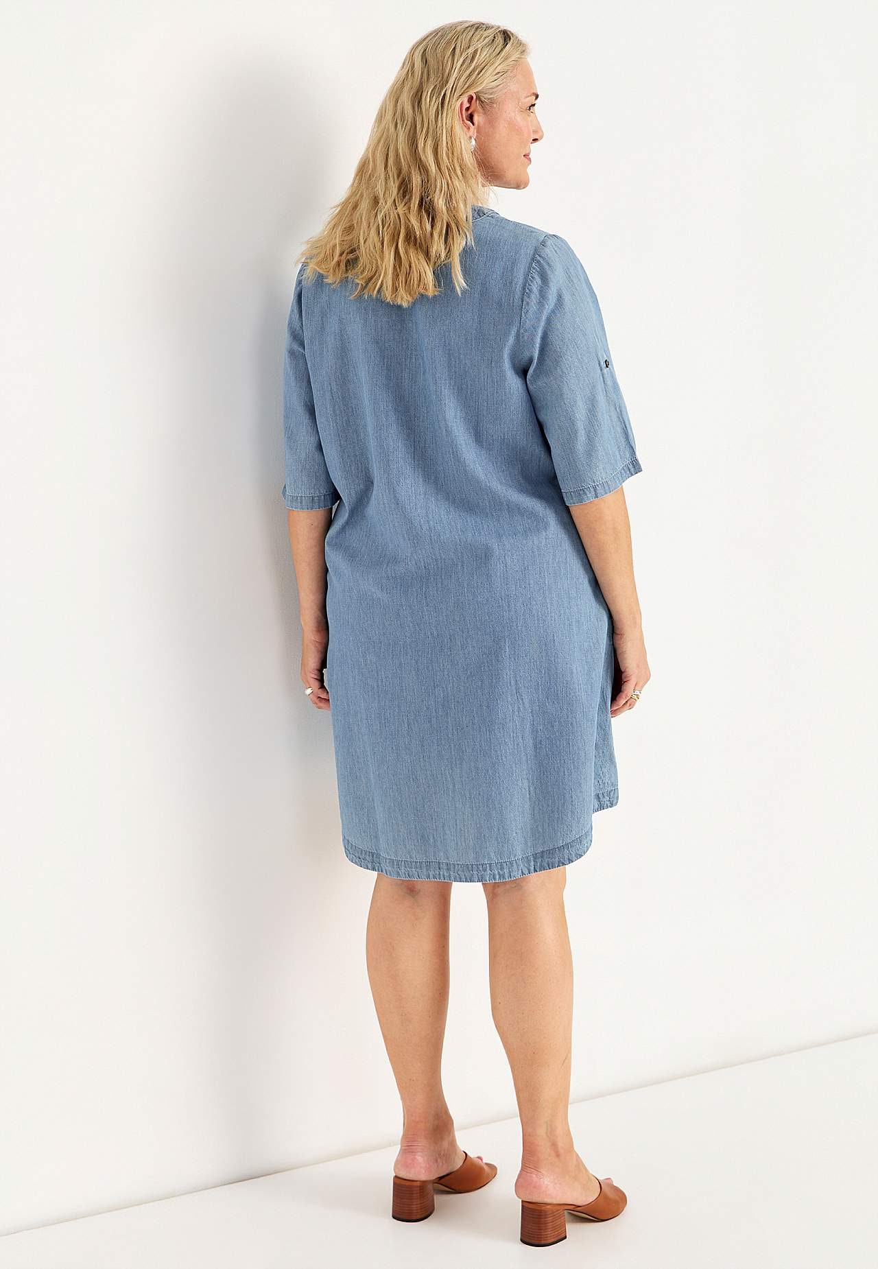 Denimkjole i mykvasket denim