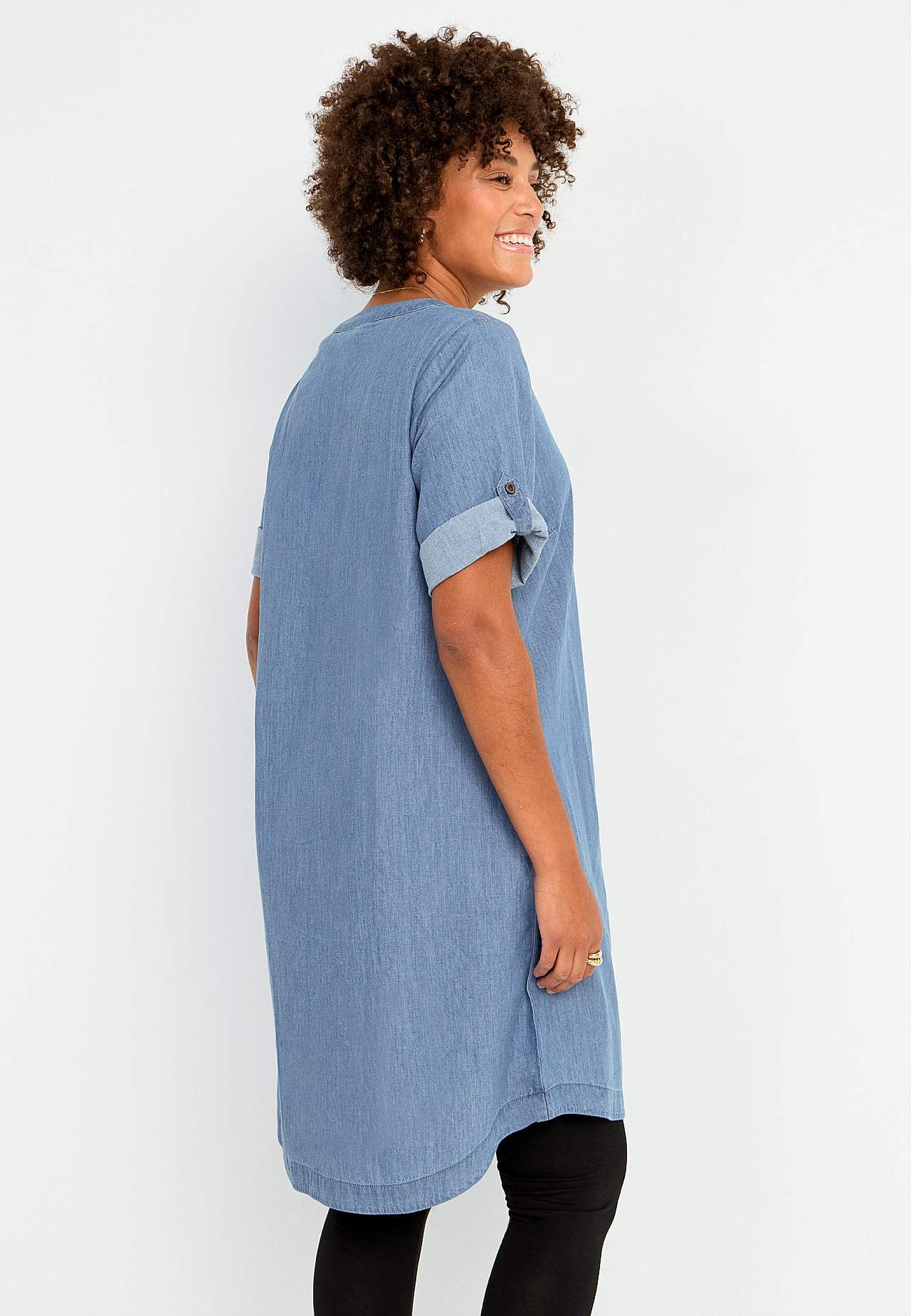 Denimkjole i mykvasket denim