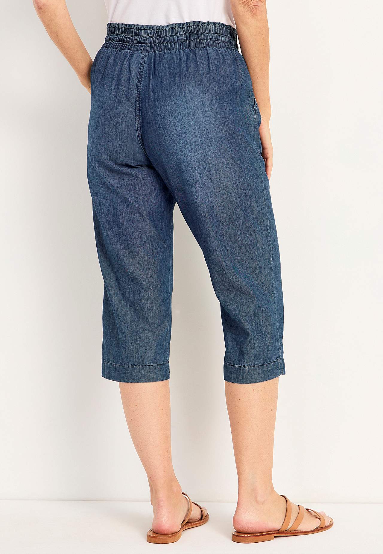 Casual capribuksen i denim Jade