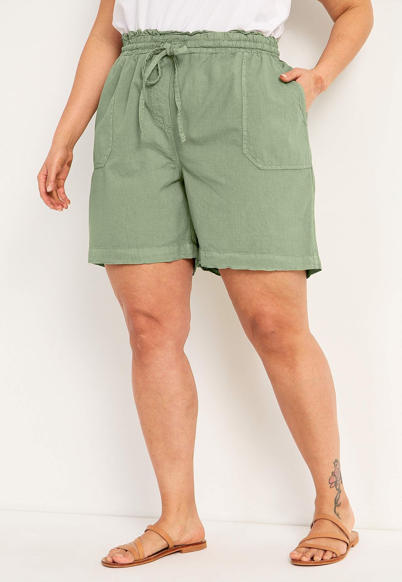 Shorts i vasket bomull Jade