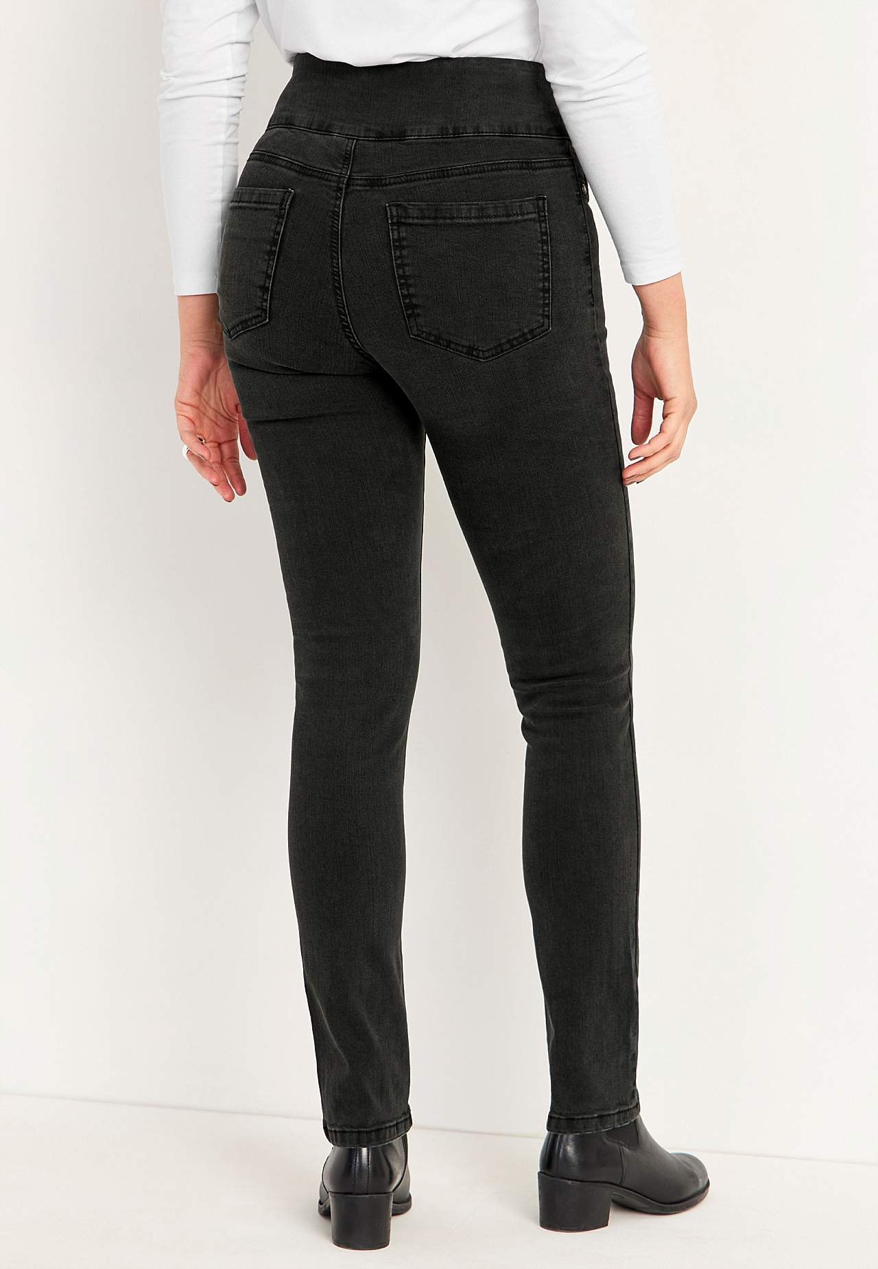 Stretchy jeggings med høy elastisk midje