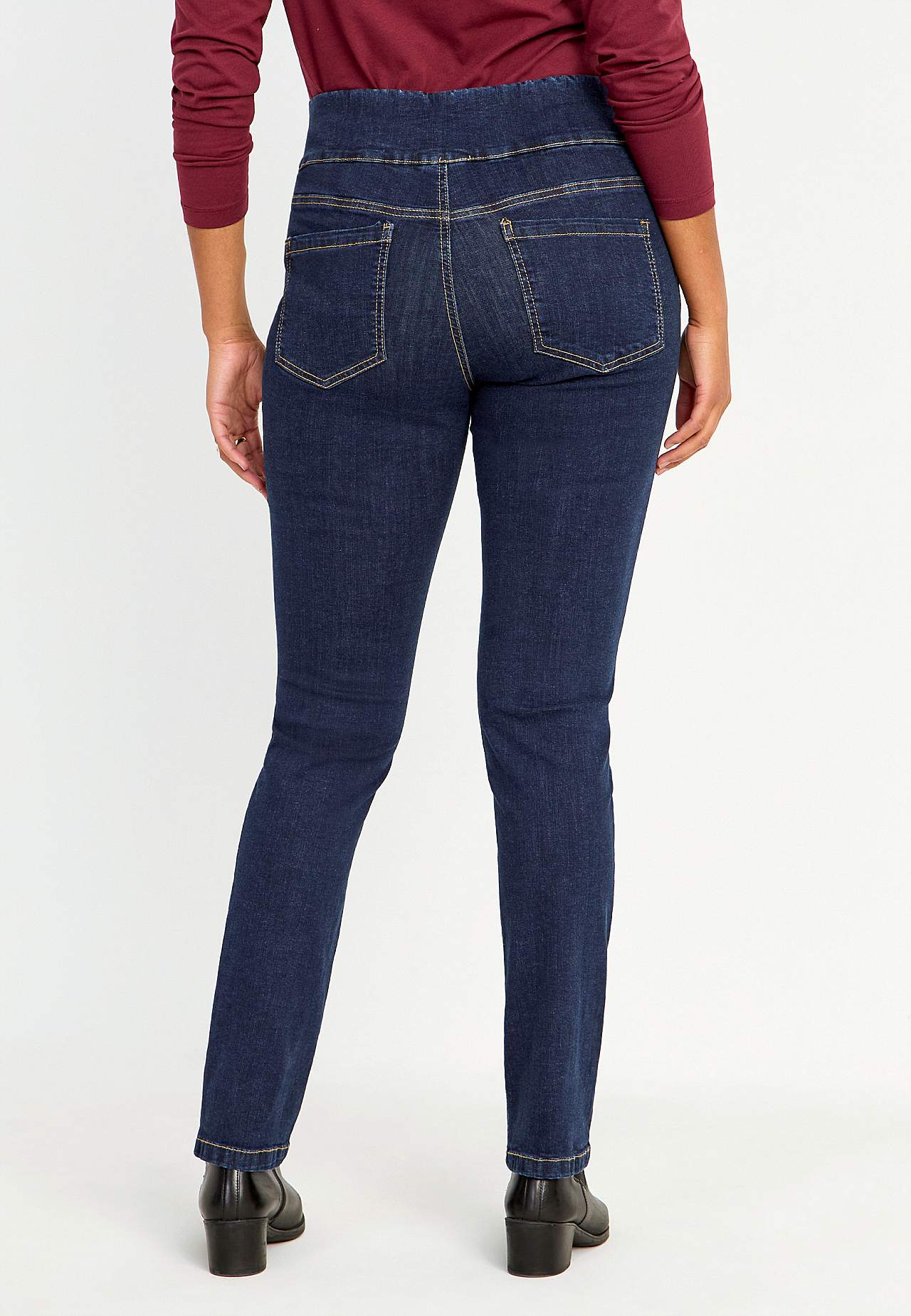 Stretchy jeggings med høy elastisk midje