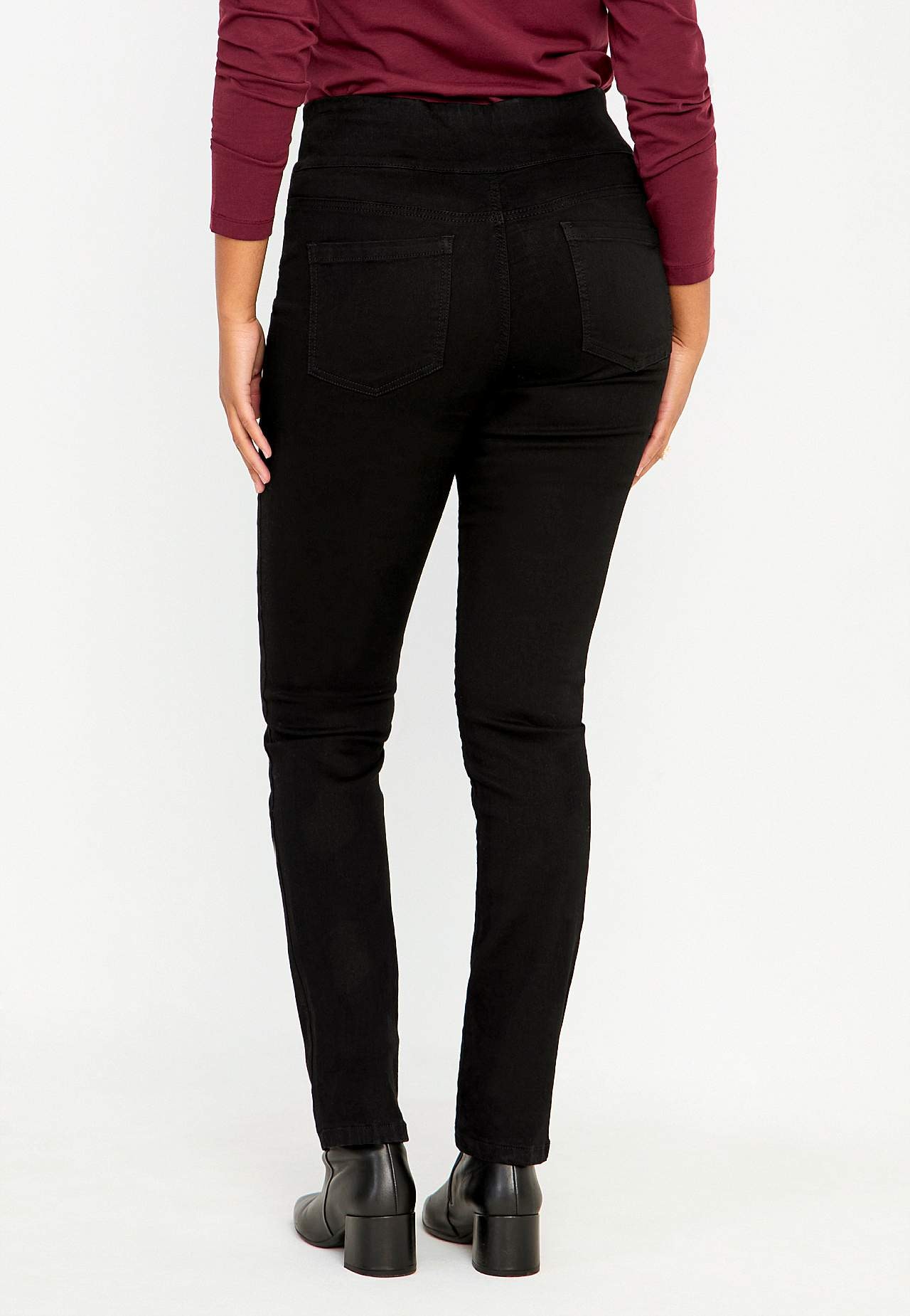 Stretchy jeggings med høy elastisk midje