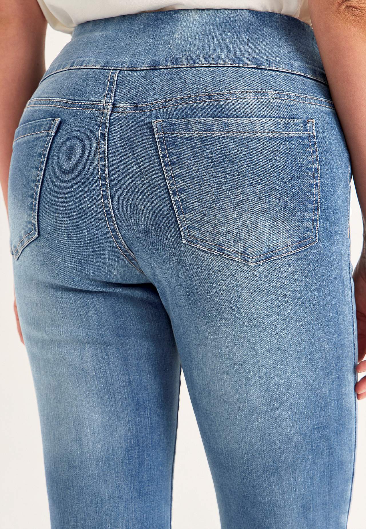 Stretchy jeggings med høy elastisk midje Elin
