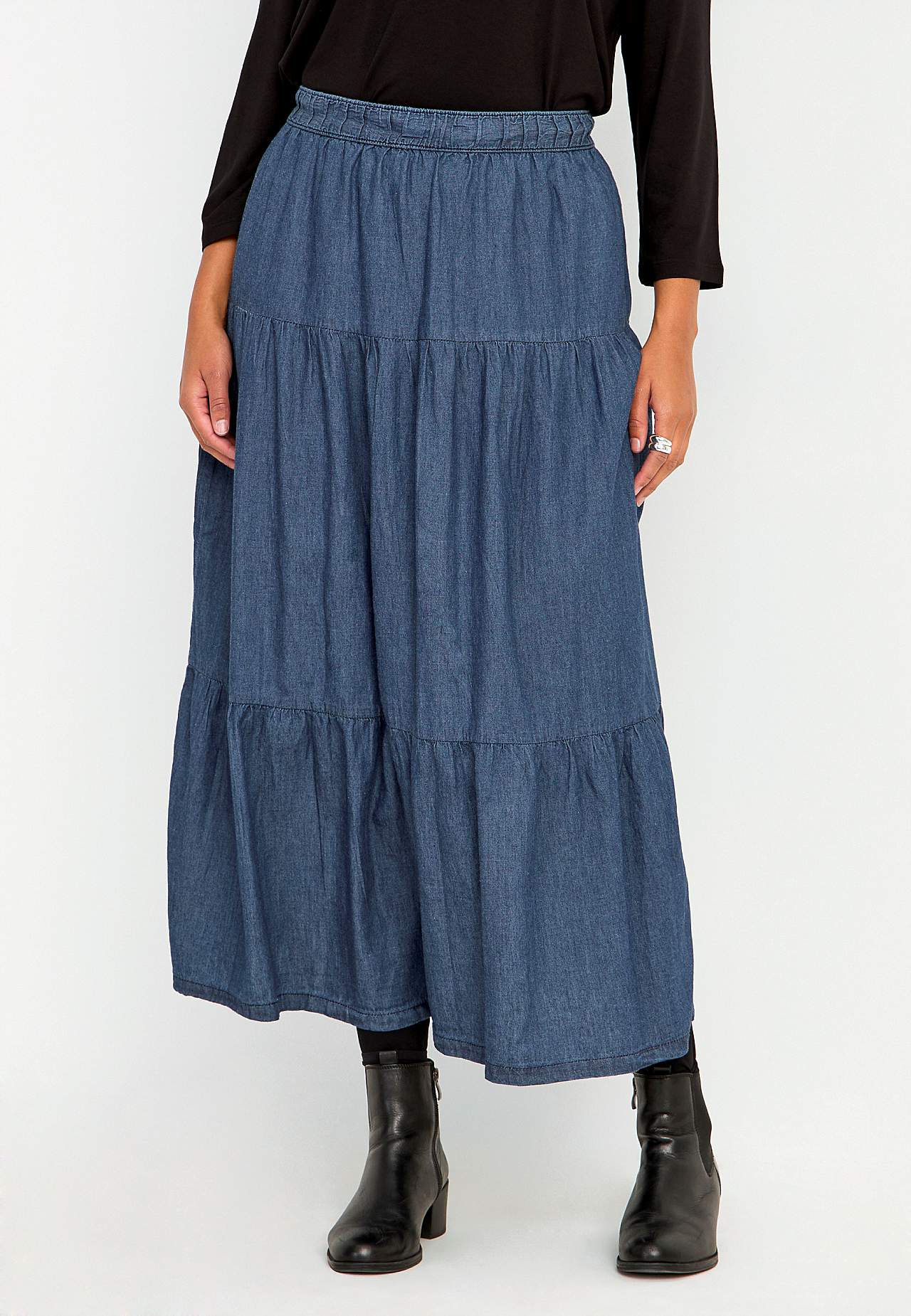 Volangskjørt i denim