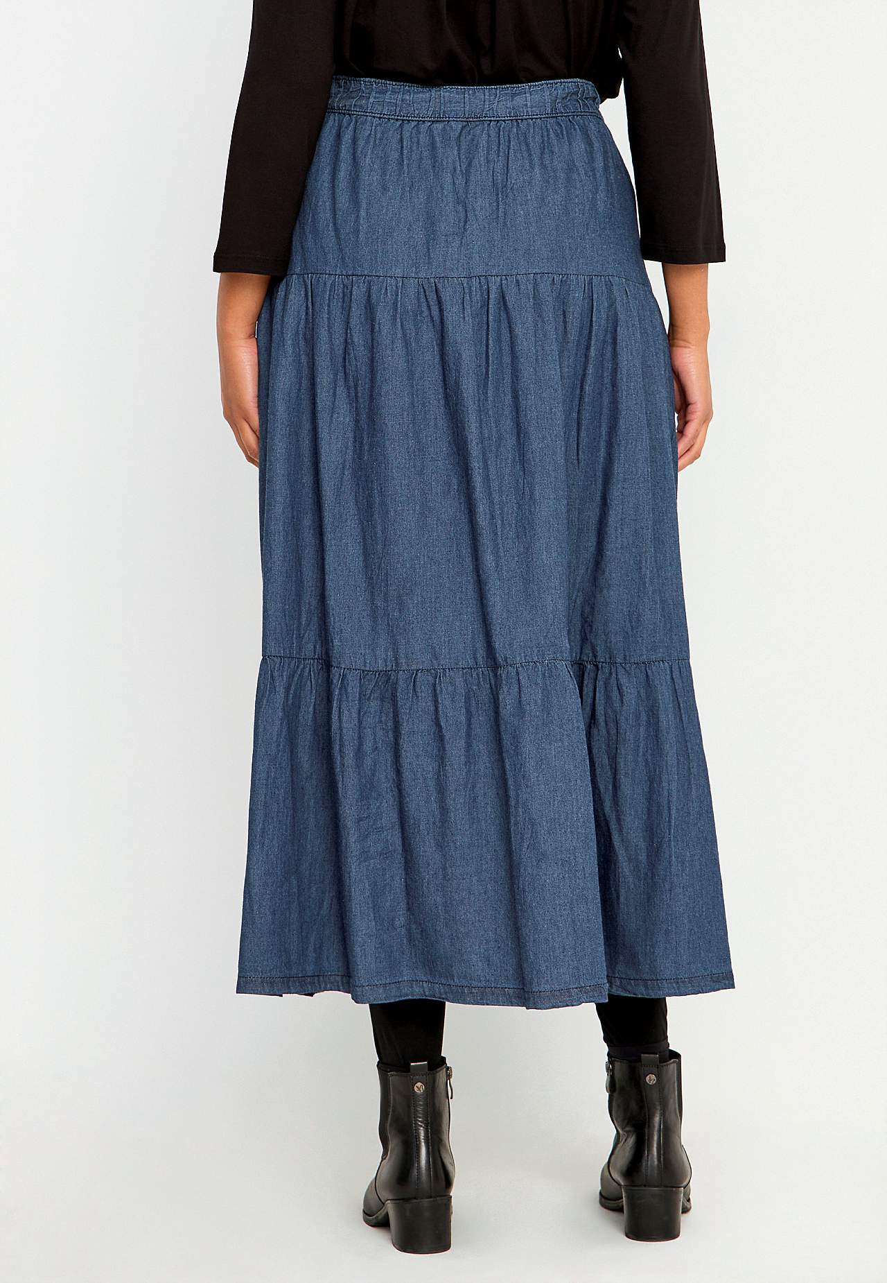 Volangskjørt i denim