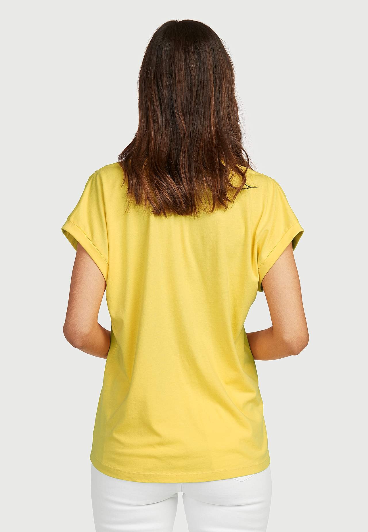 Jerseytopp med metalliske knapper