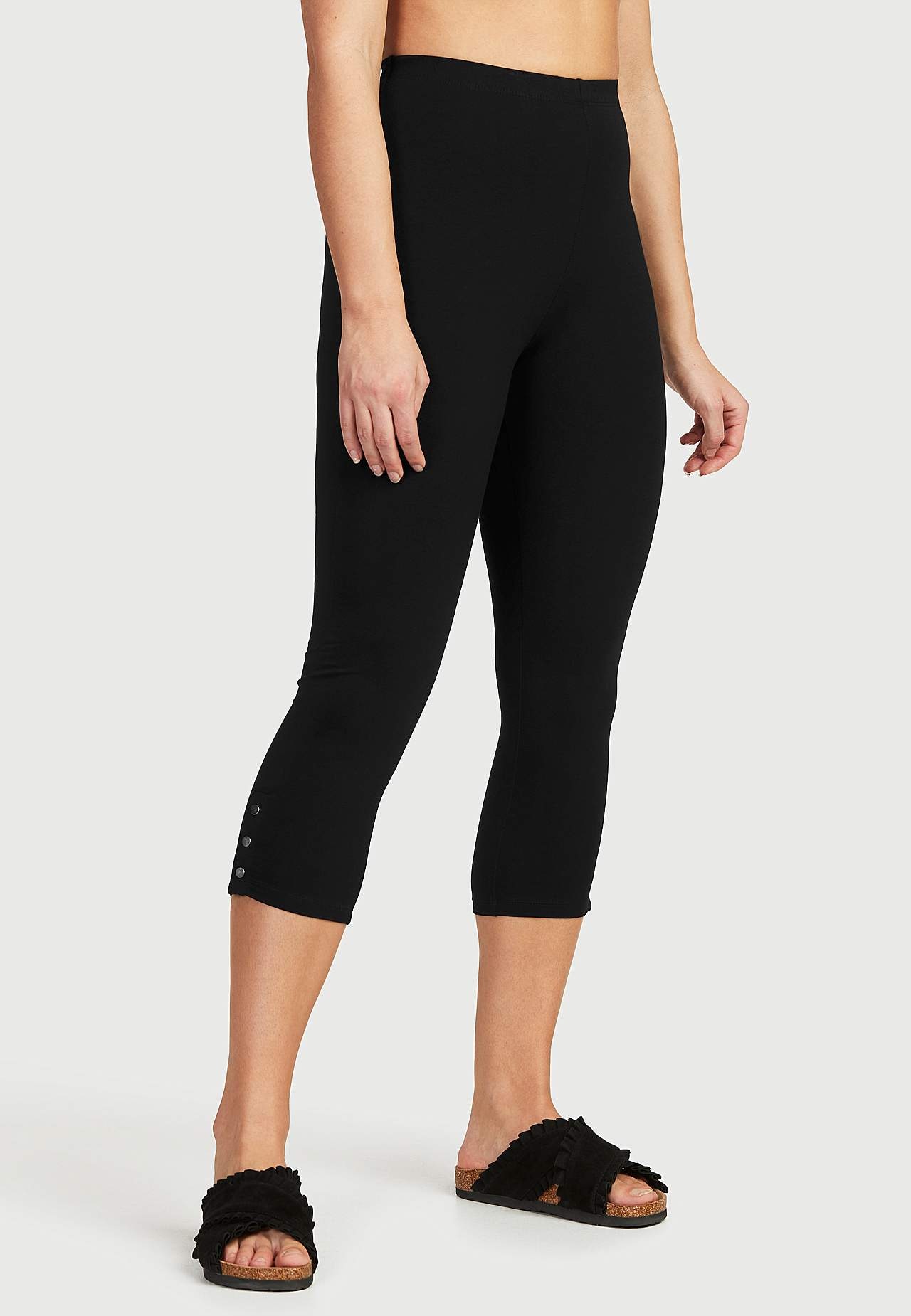 Caprileggings med fine knappedetaljer Milly 2-pack