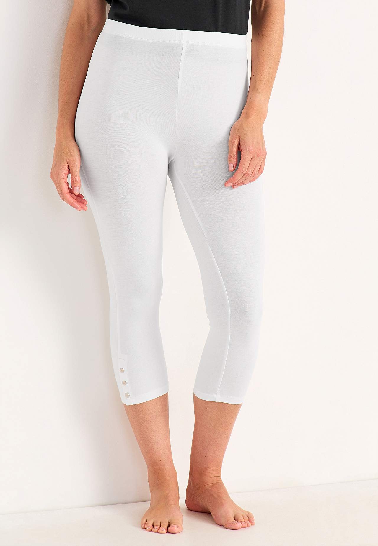Caprileggings med fine knappedetaljer Milly 2-pack