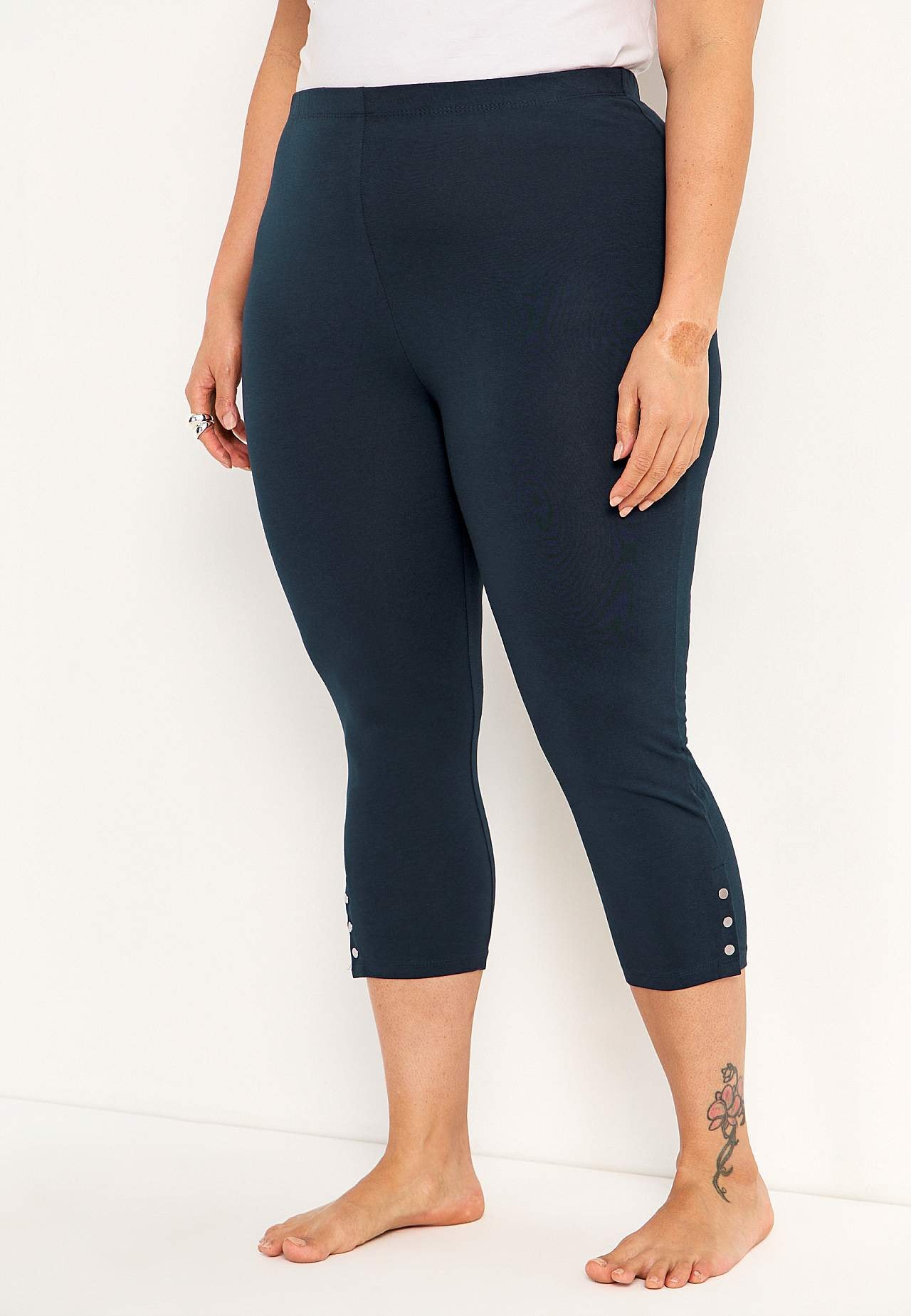 Caprileggings med fine knappedetaljer Milly 2-pack