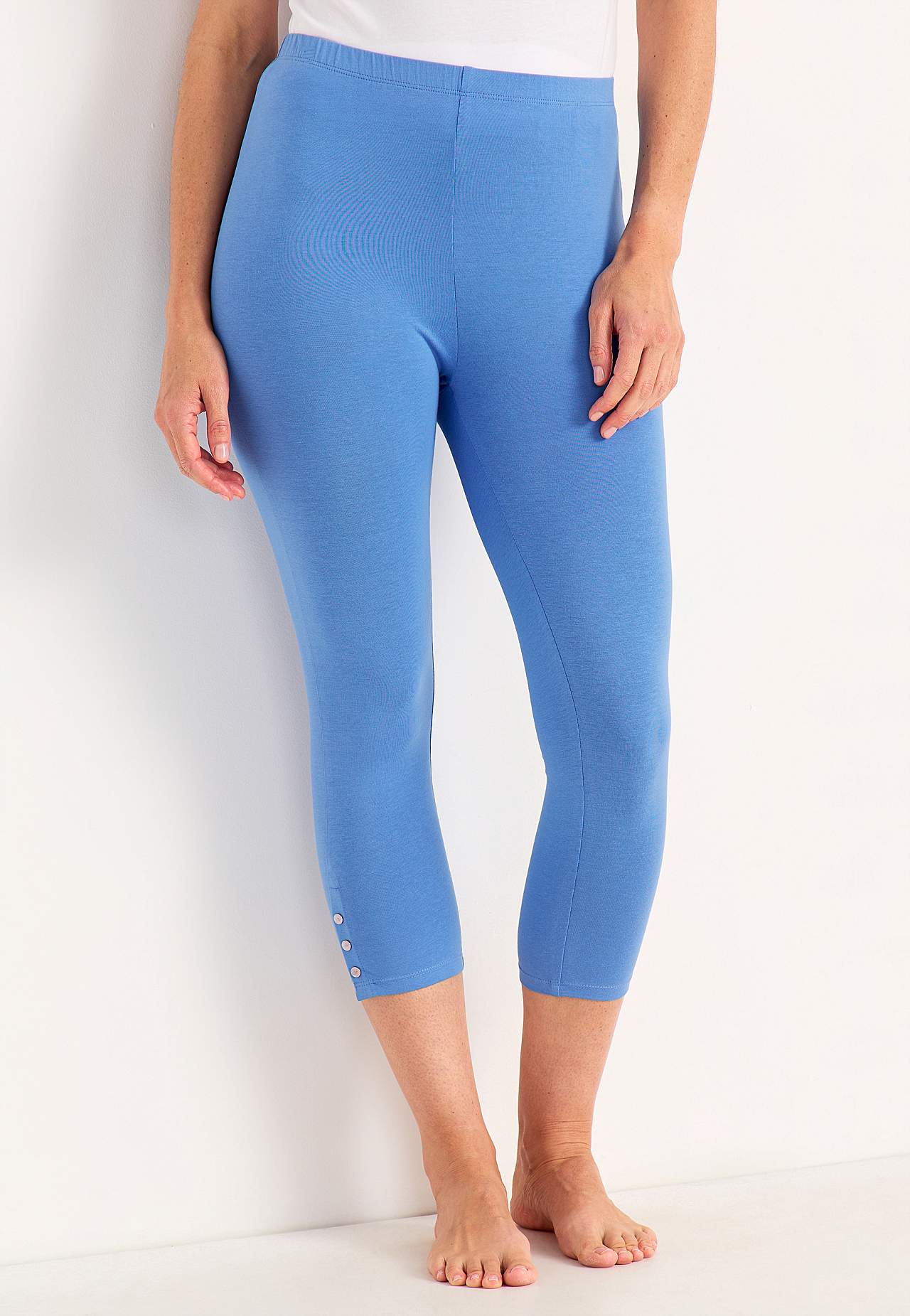 Caprileggings med fine knappedetaljer Milly 2-pack