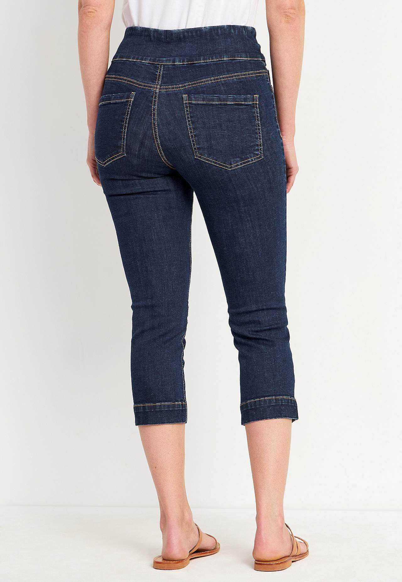 Superkomfortabel caprijeggings i denim Elin