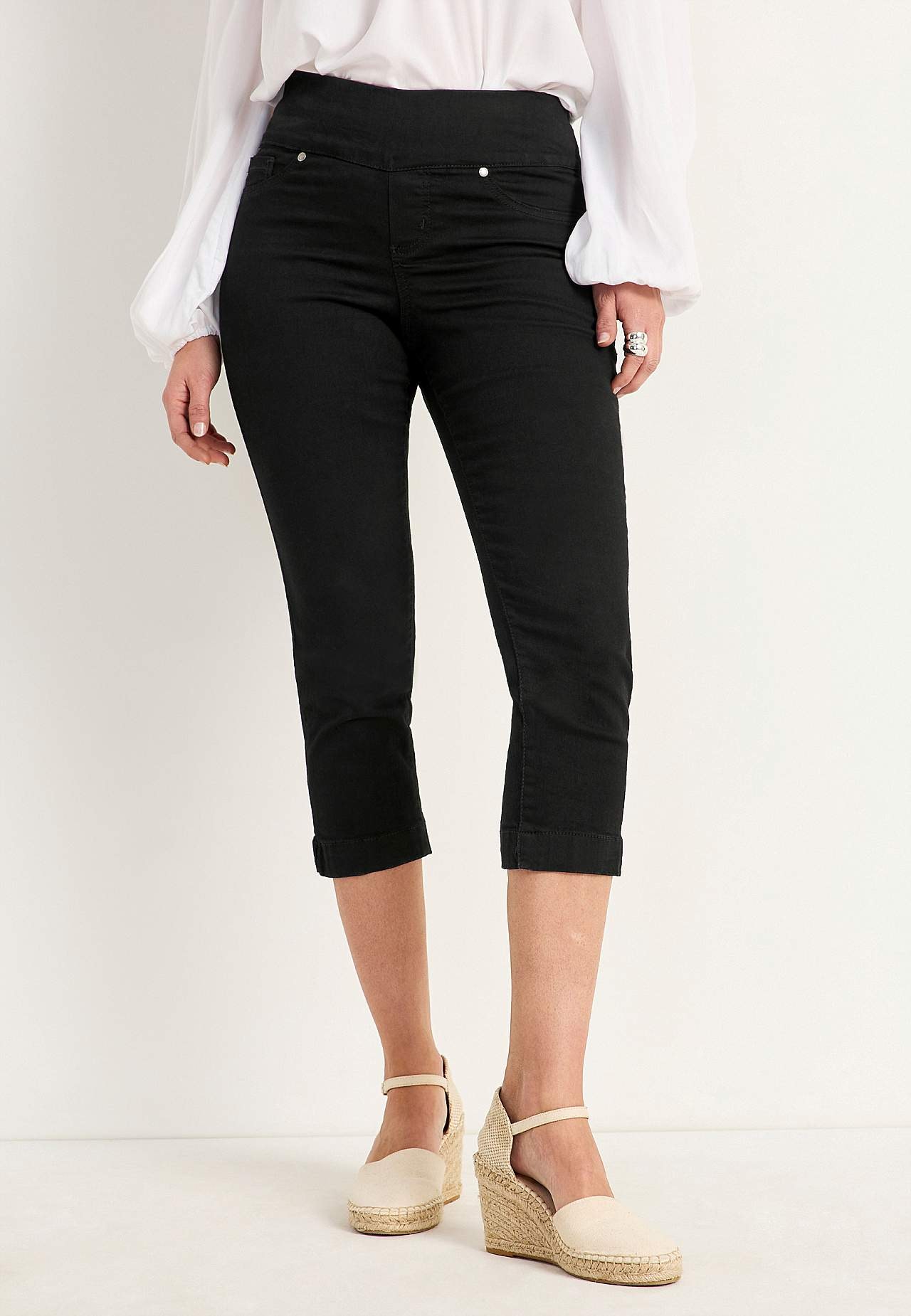 Superkomfortabel caprijeggings i denim Elin