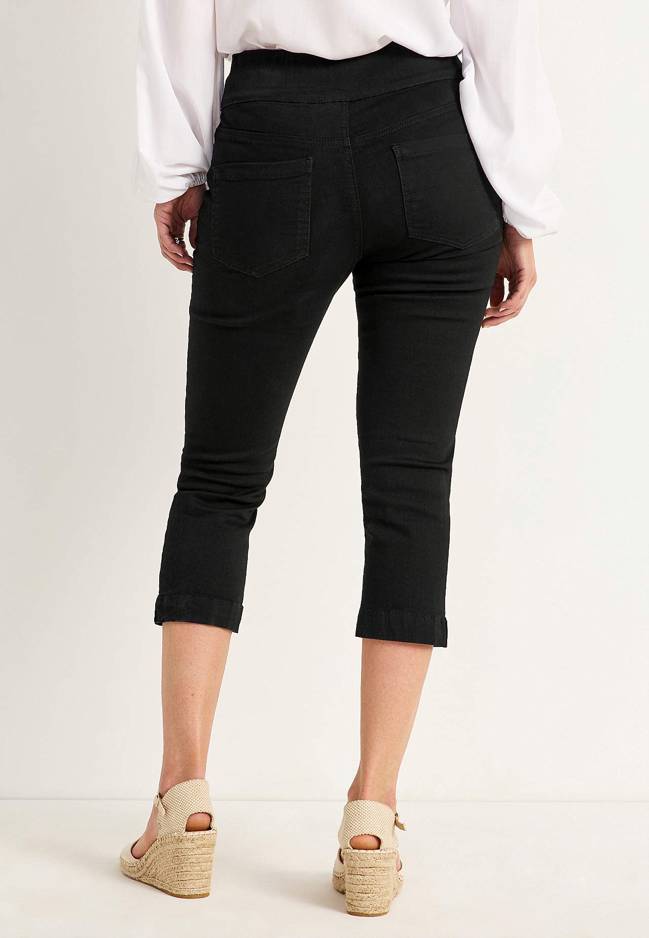 Superkomfortabel caprijeggings i denim Elin
