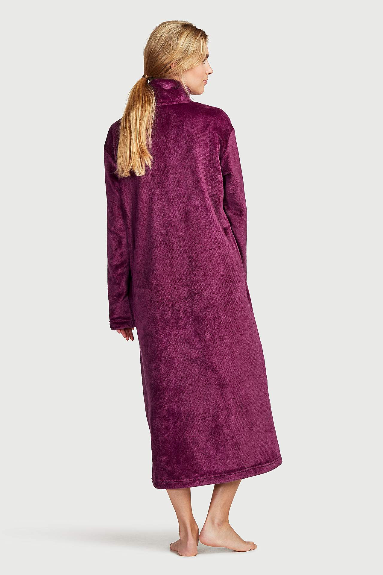 Lang morgenkåpe i fleece Philippa