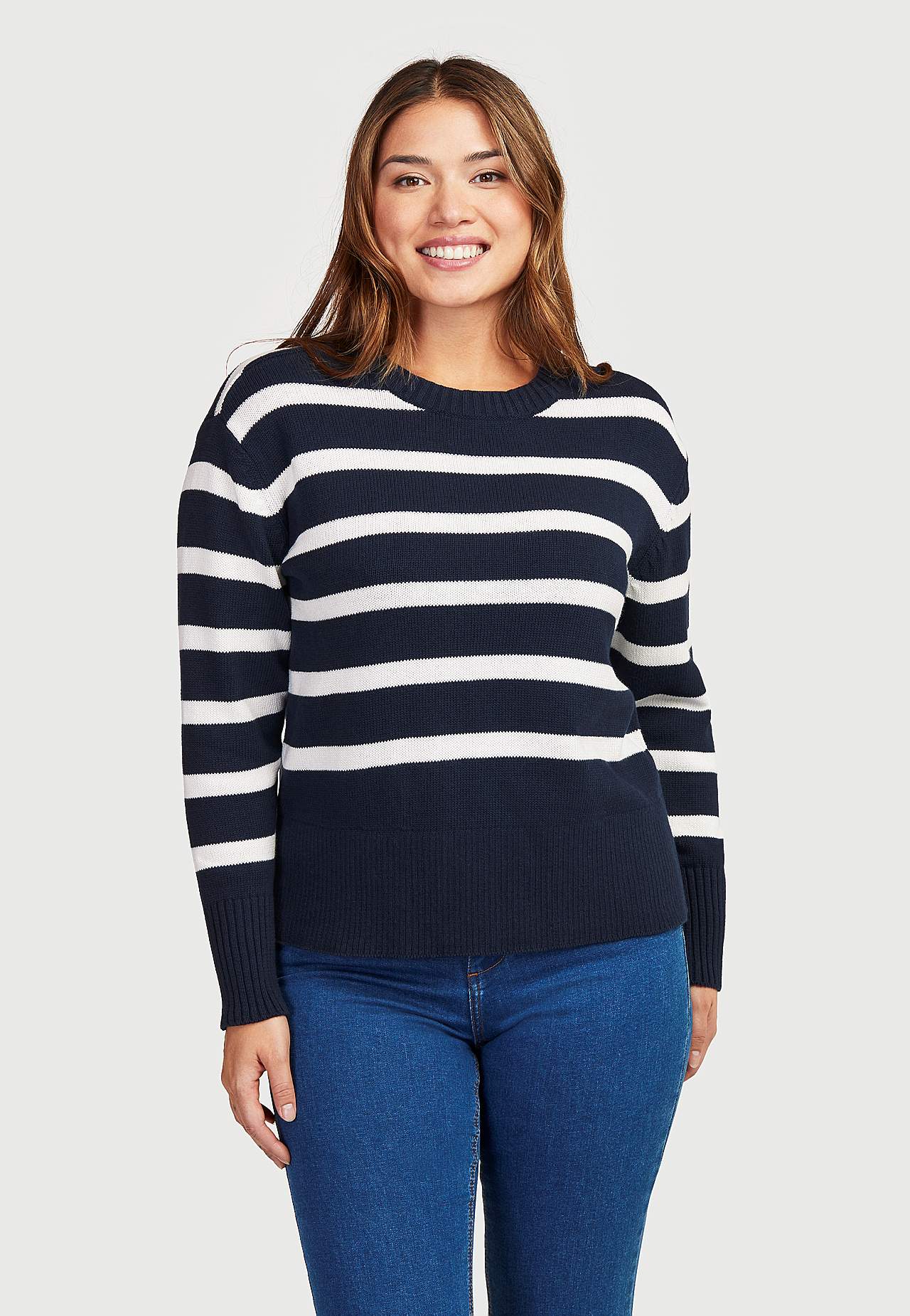Stripete, kort genser Filippa
