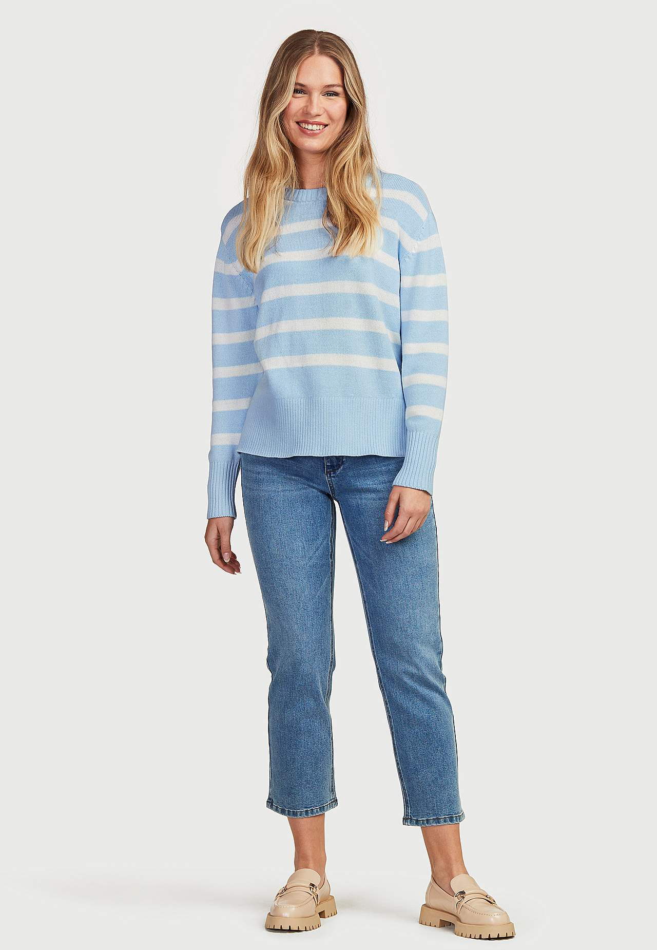 Stripete, kort genser Filippa