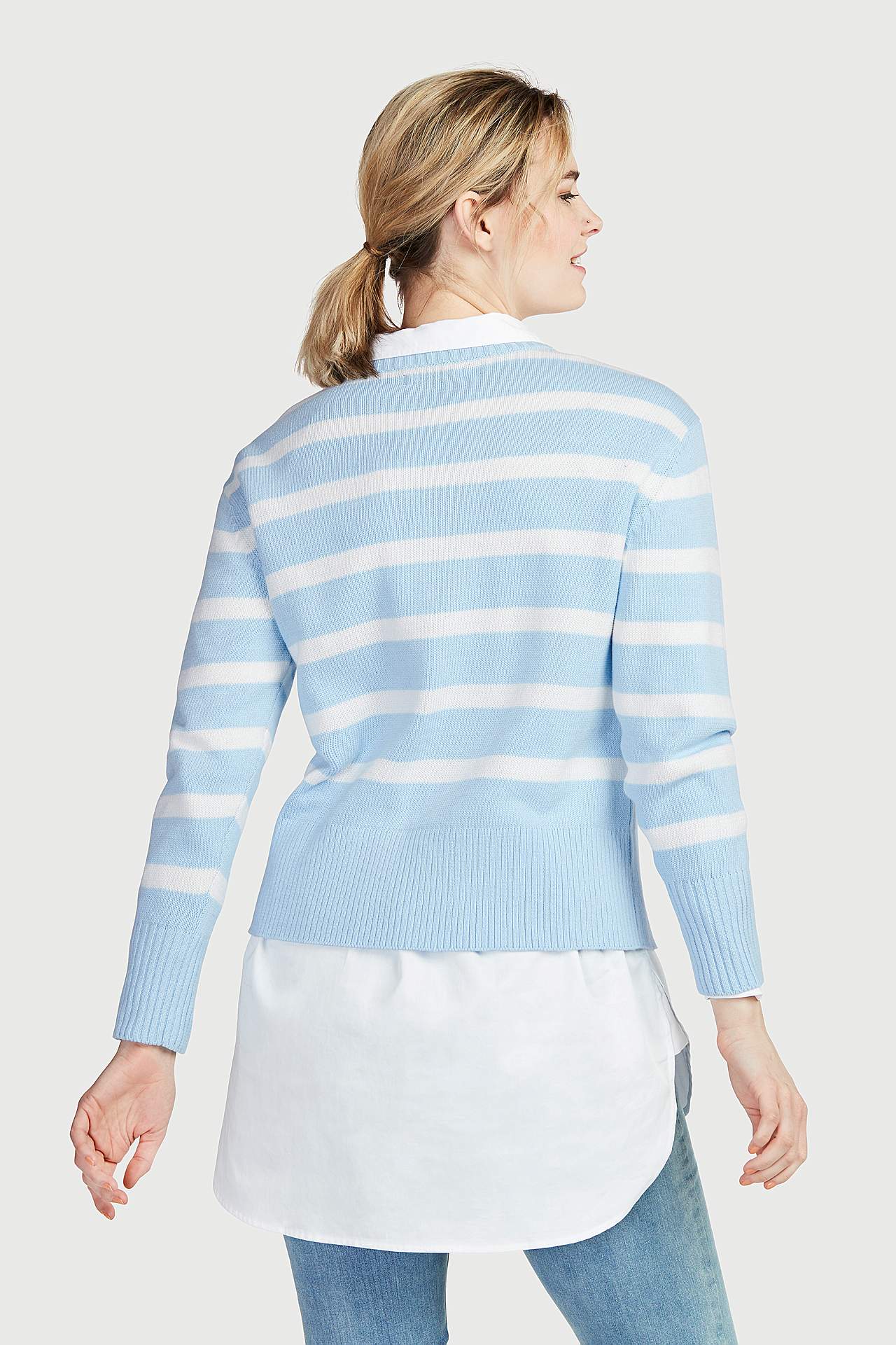 Stripete, kort genser Filippa