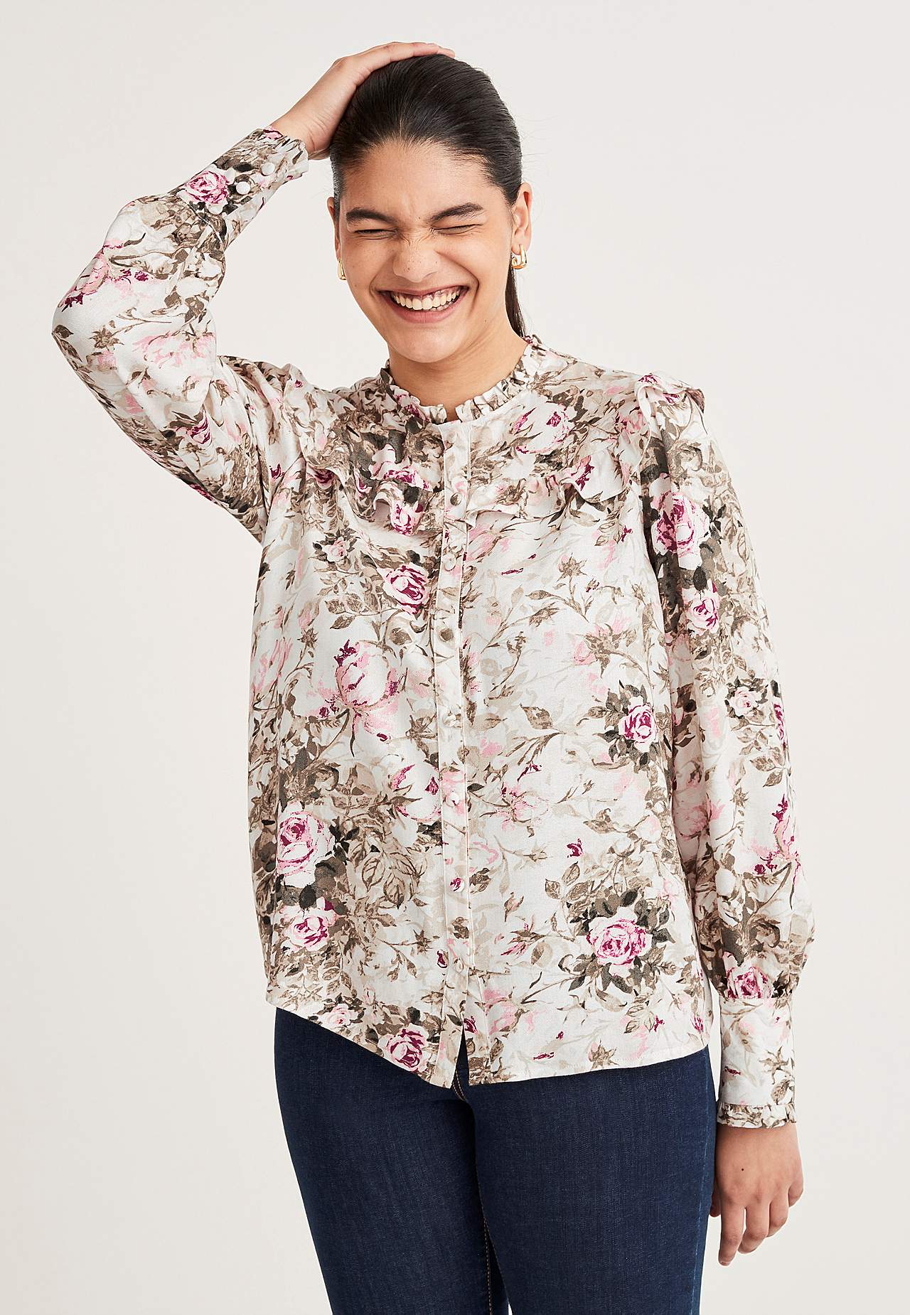 Mønstret bluse Laura