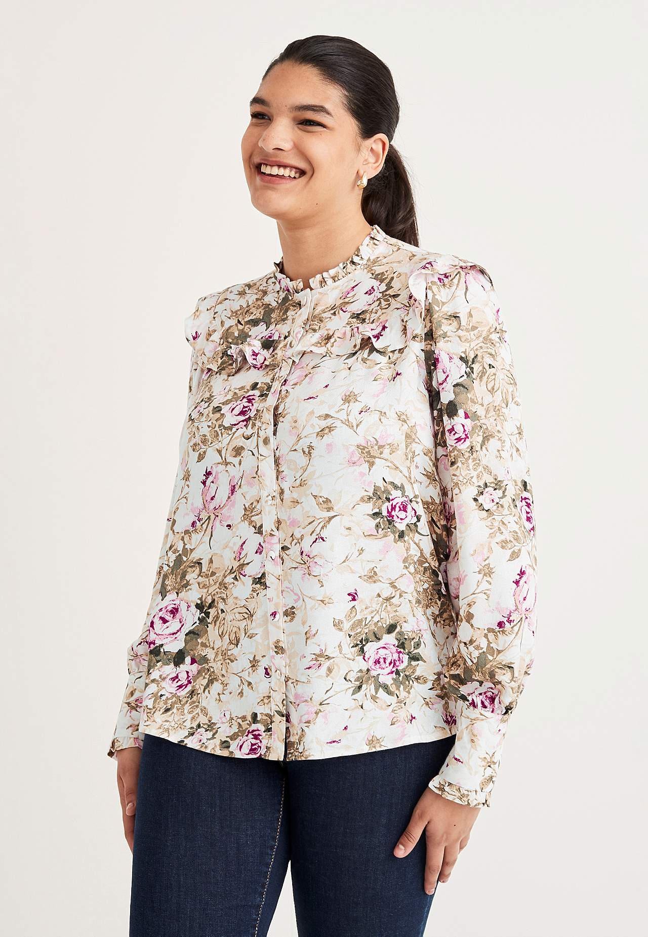 Mønstret bluse Laura