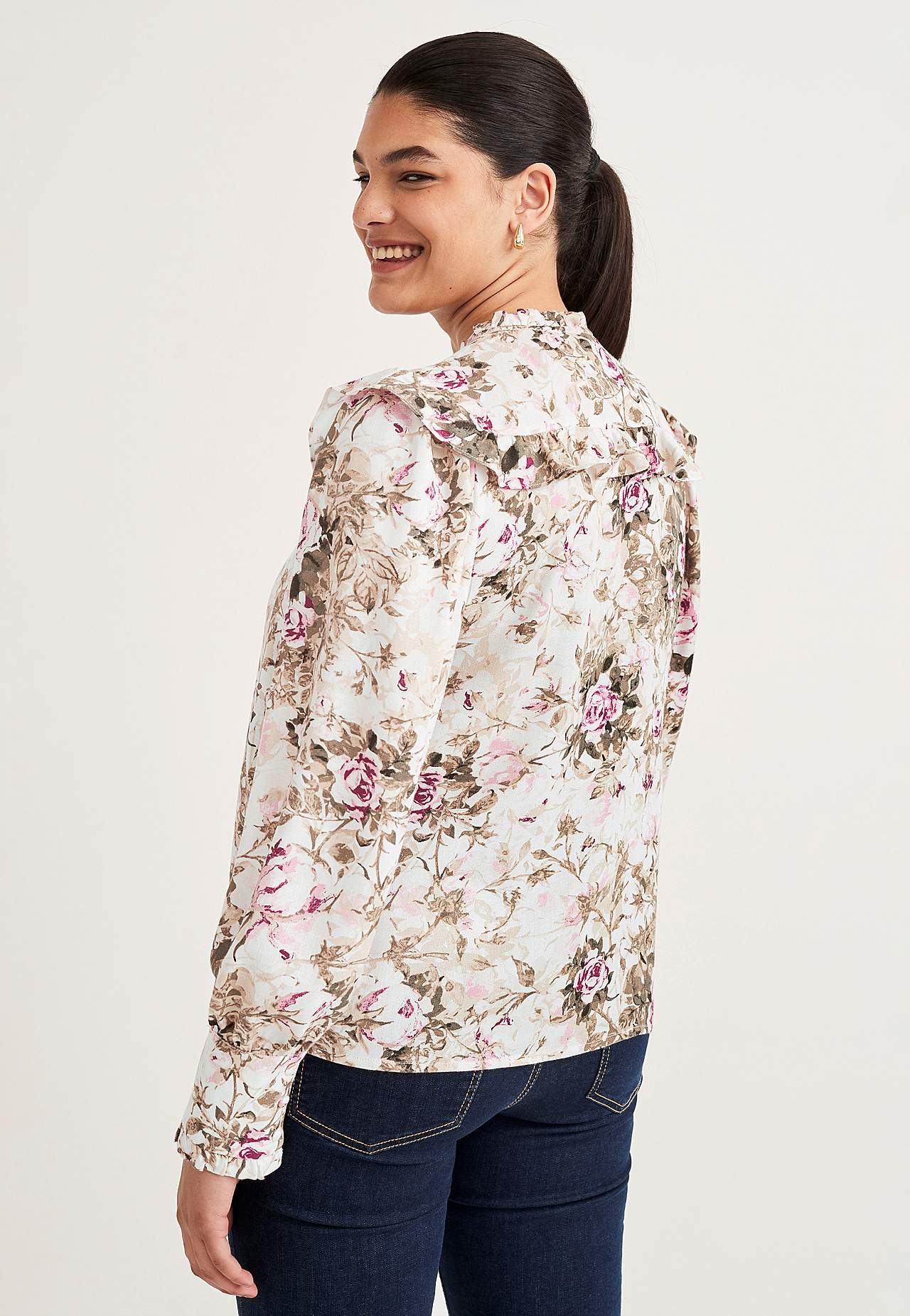 Mønstret bluse Laura
