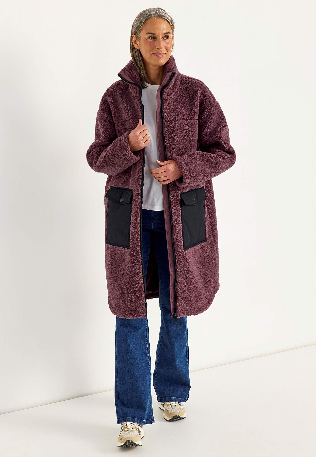 Pilejakke med høy krage